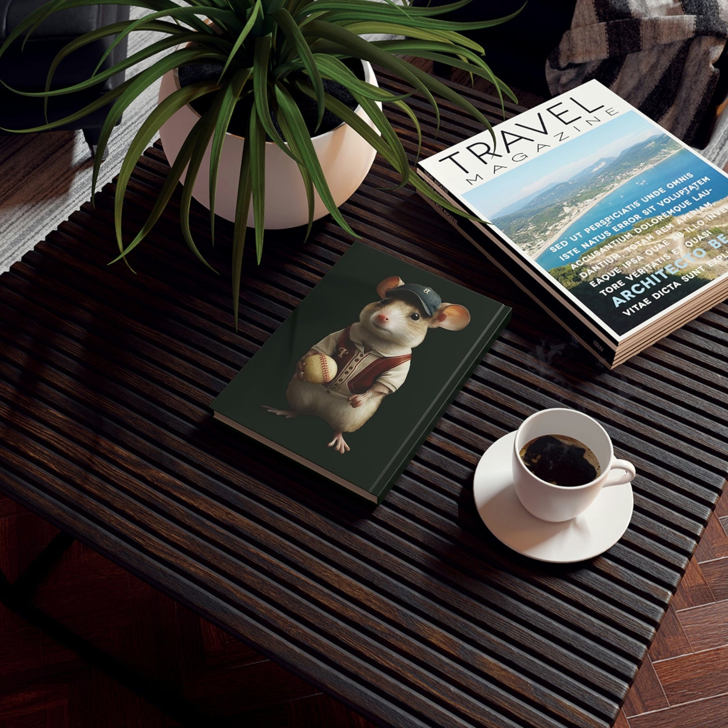 Baseball Mouse Hard Backed Journal