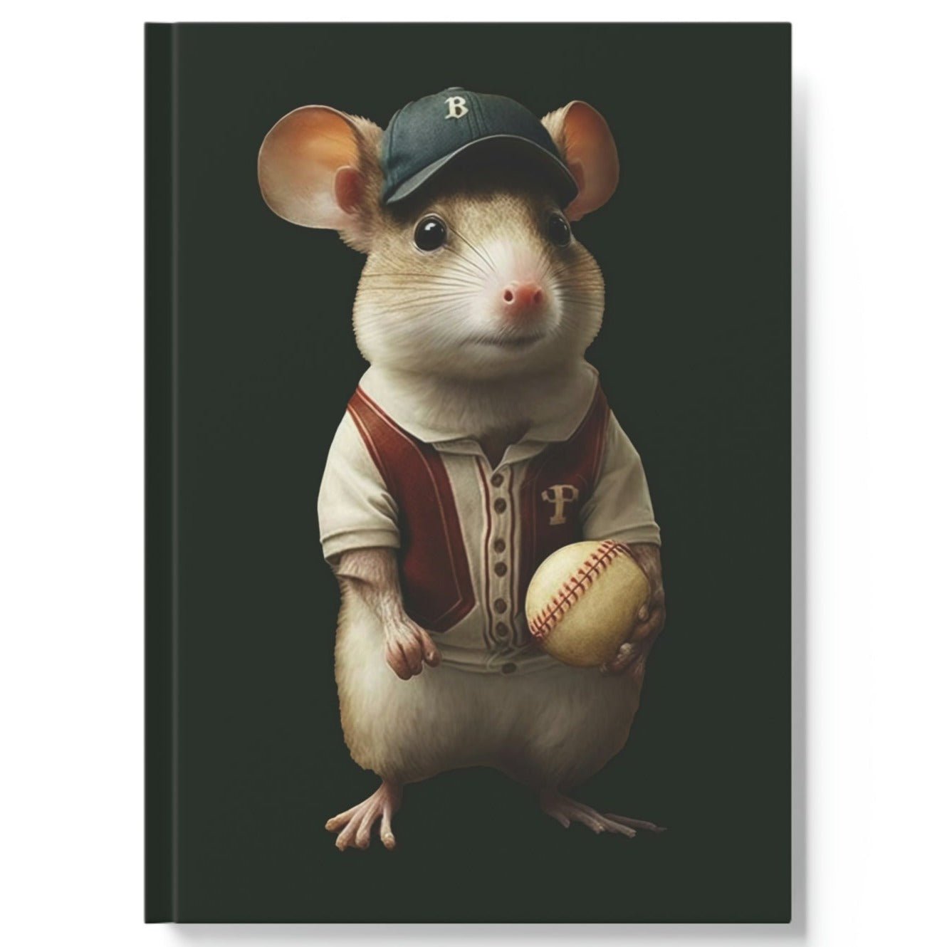 Baseball Mouse Hard Backed Journal