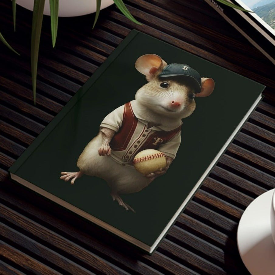 Baseball Mouse Hard Backed Journal