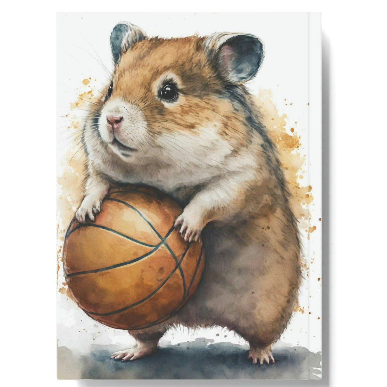 Basketball Hamster Hard Backed Journal