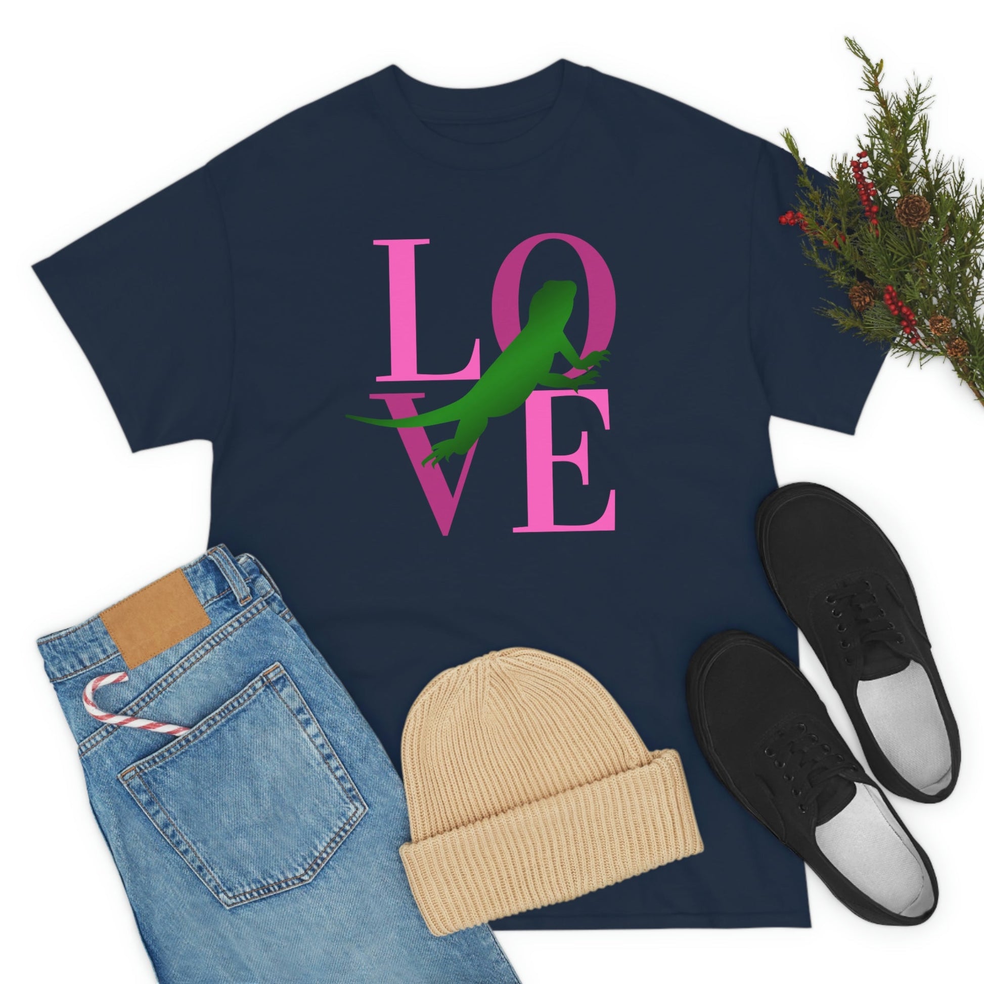 Bearded Dragon Love Heavy Cotton T-Shirt