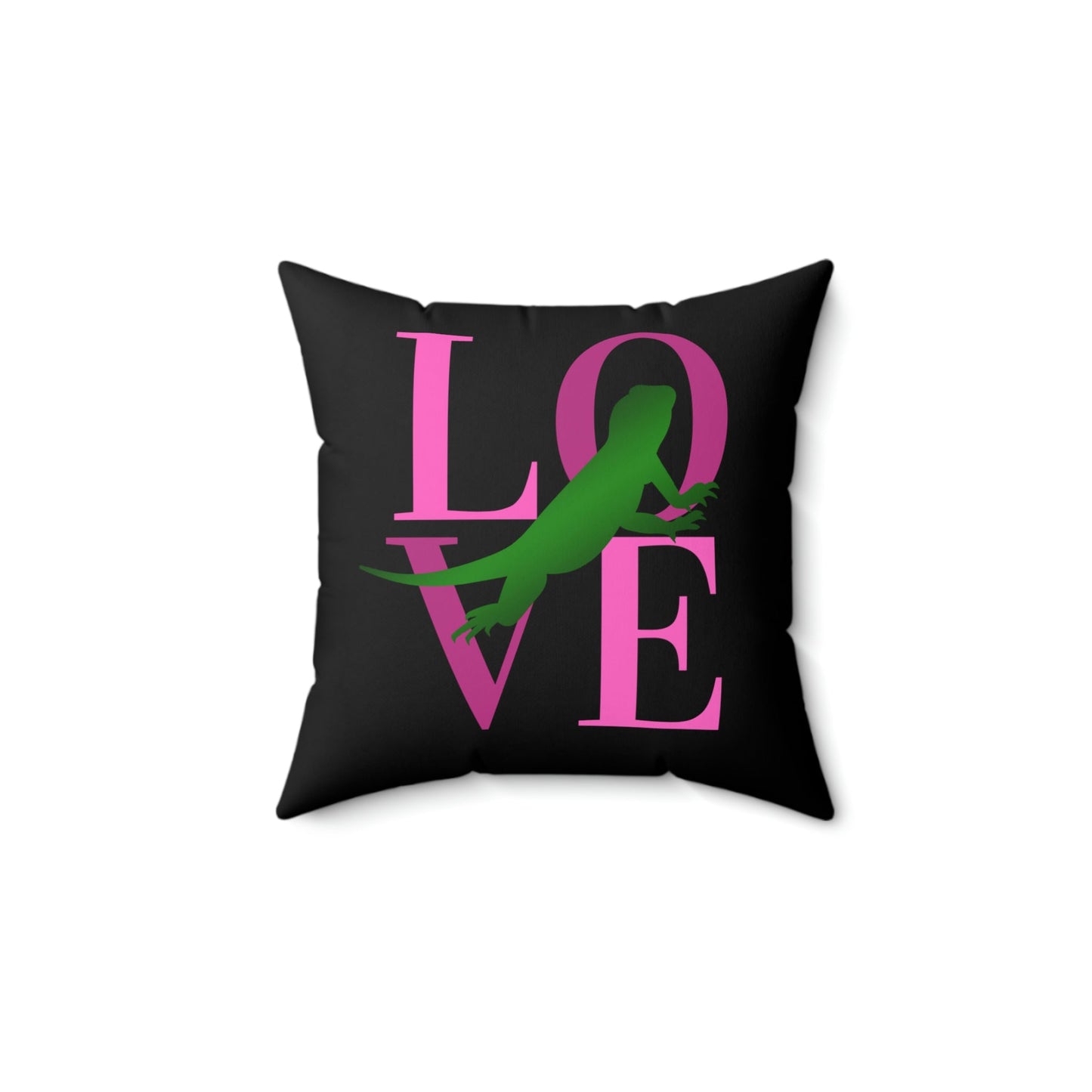Bearded Dragon Love Square Pillow
