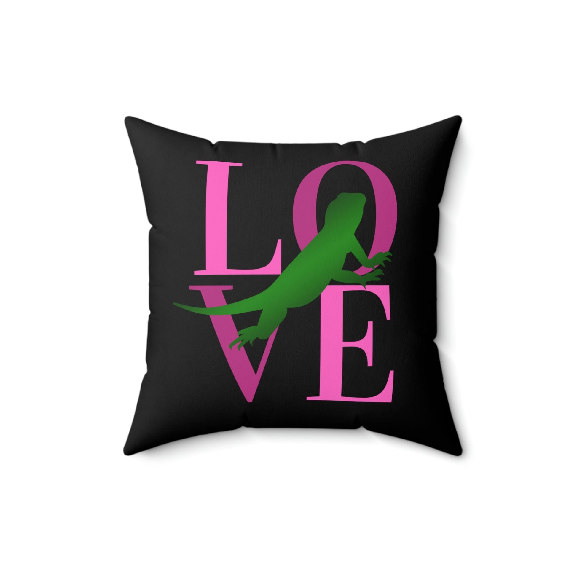 Bearded Dragon Love Square Pillow
