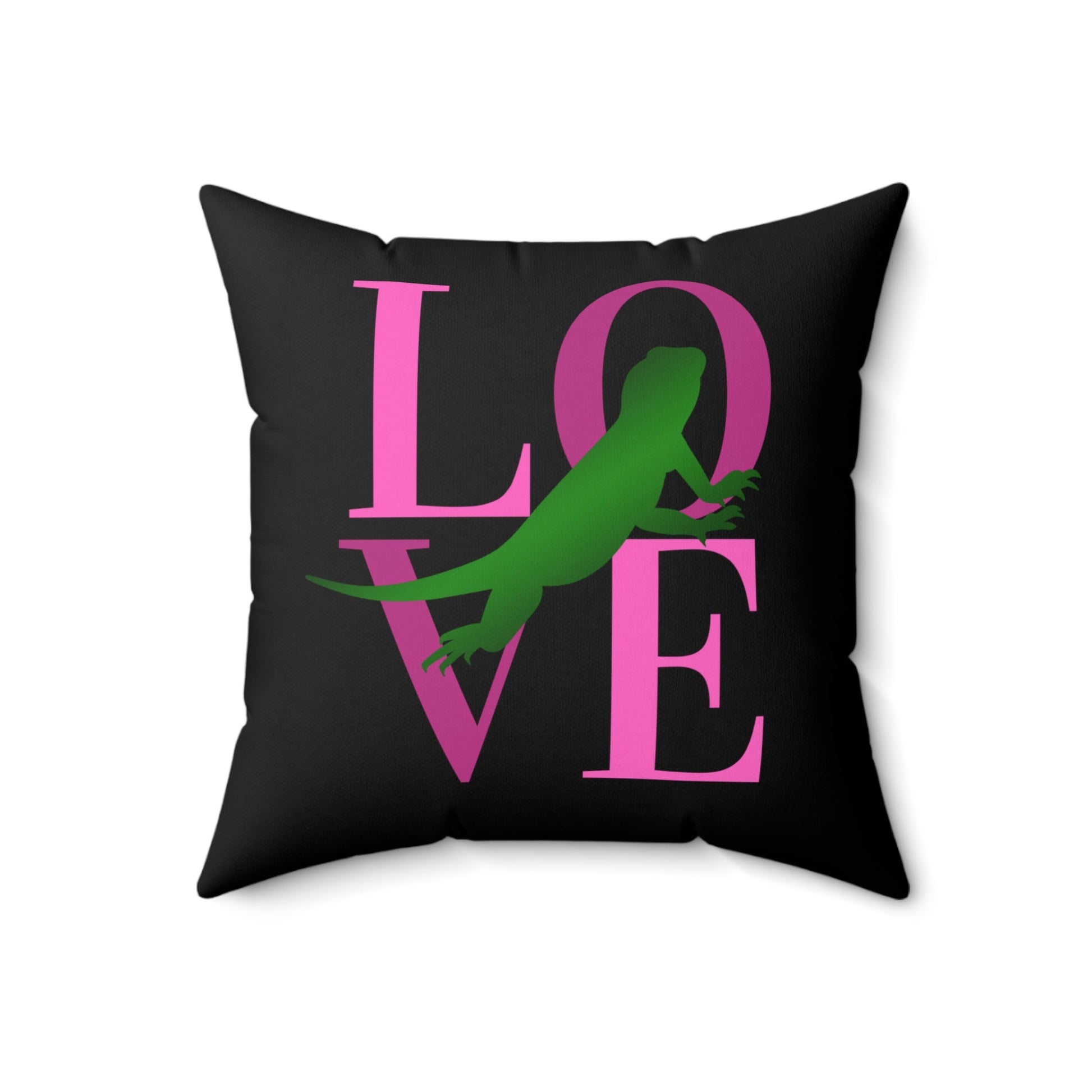 Bearded Dragon Love Square Pillow