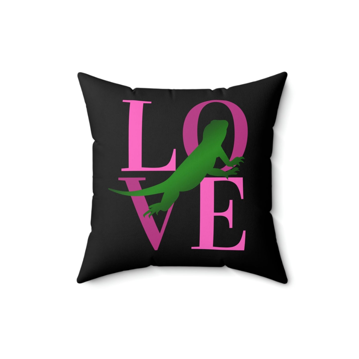 Bearded Dragon Love Square Pillow