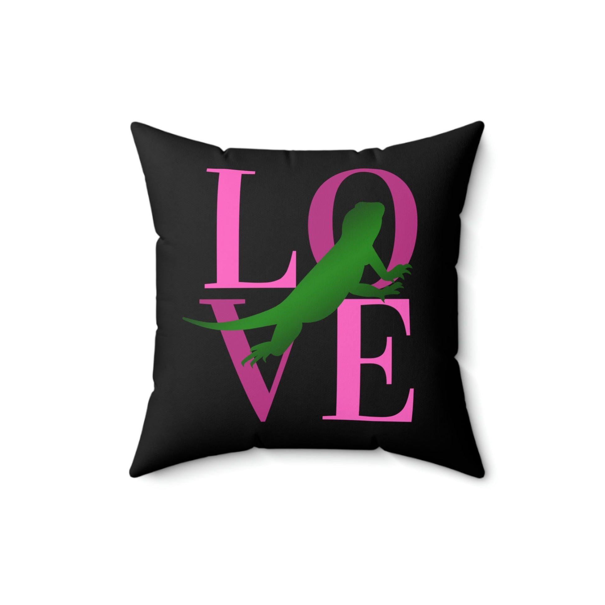 Bearded Dragon Love Square Pillow