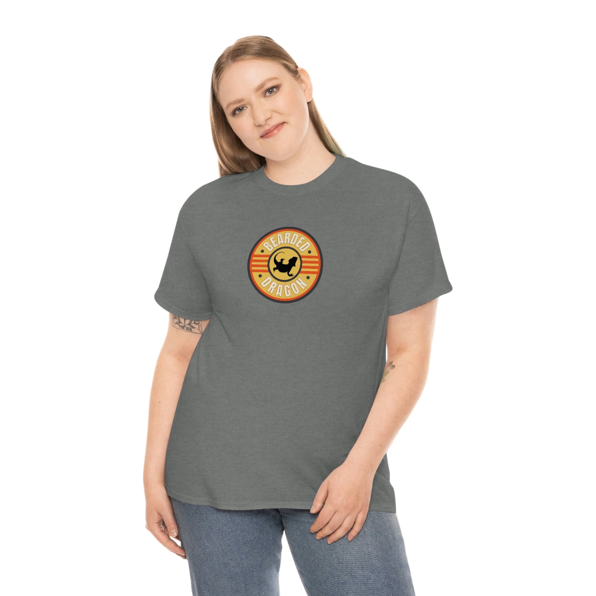 Bearded Dragon Patch Heavy Cotton T-Shirt