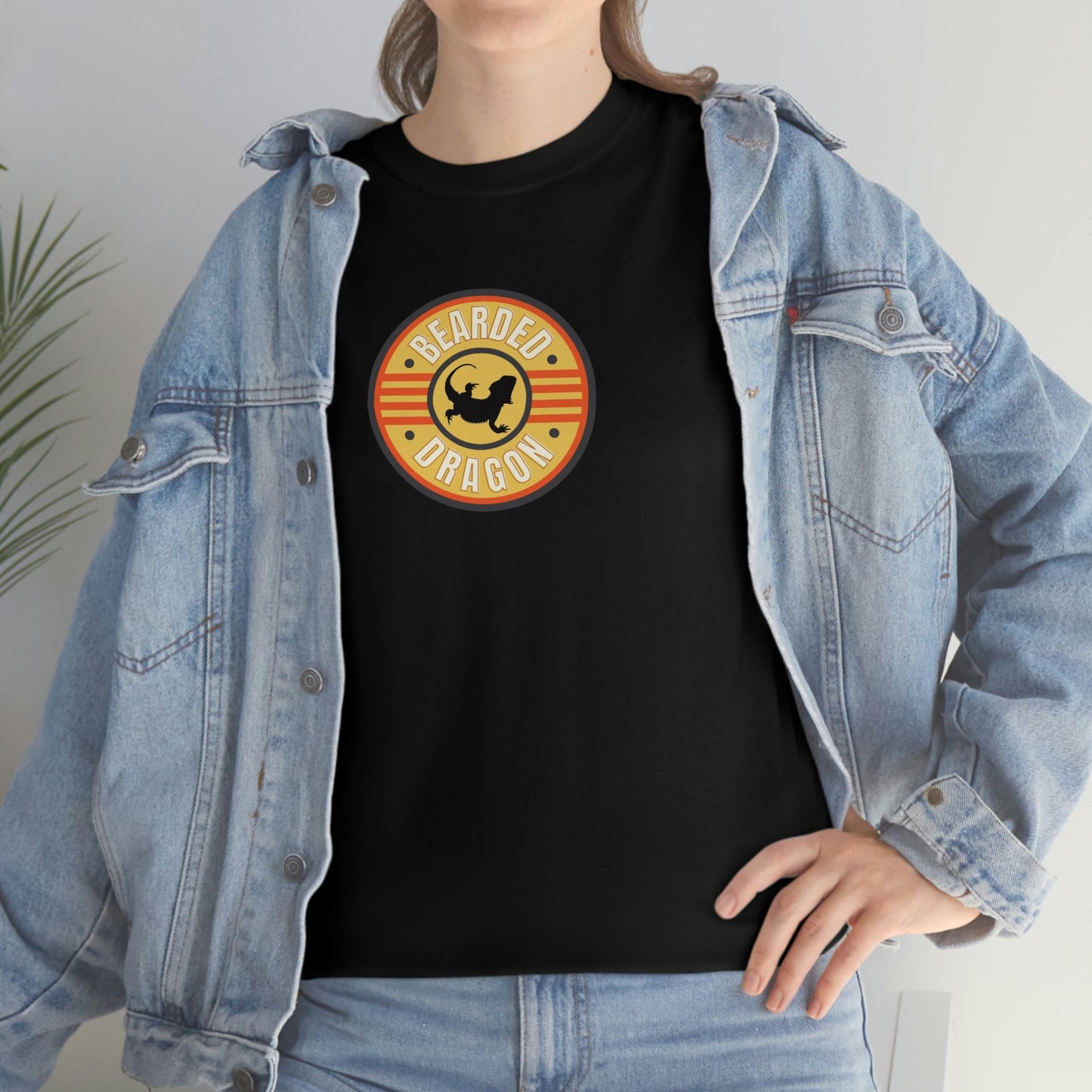 Bearded Dragon Patch Heavy Cotton T-Shirt