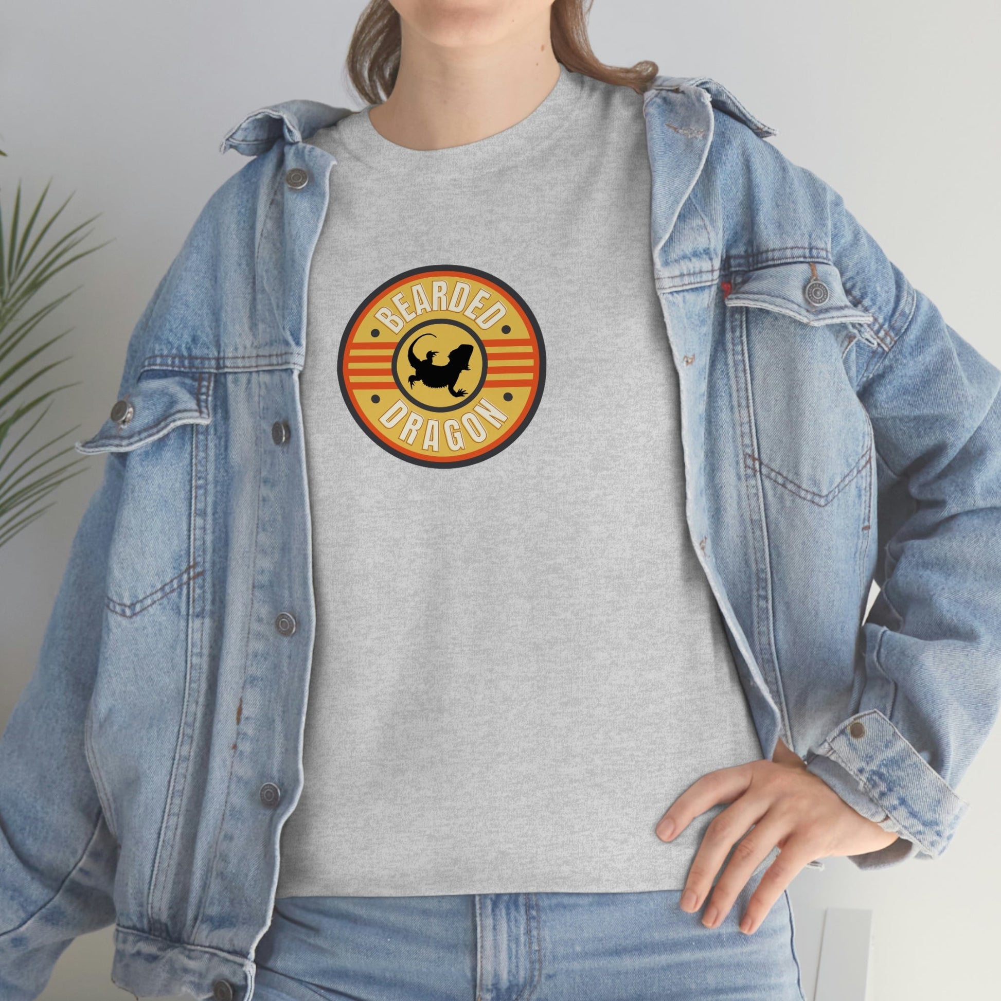 Bearded Dragon Patch Heavy Cotton T-Shirt