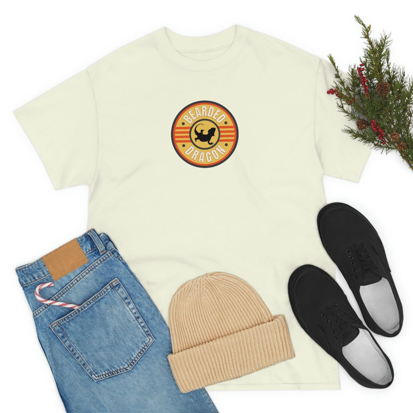 Bearded Dragon Patch Heavy Cotton T-Shirt