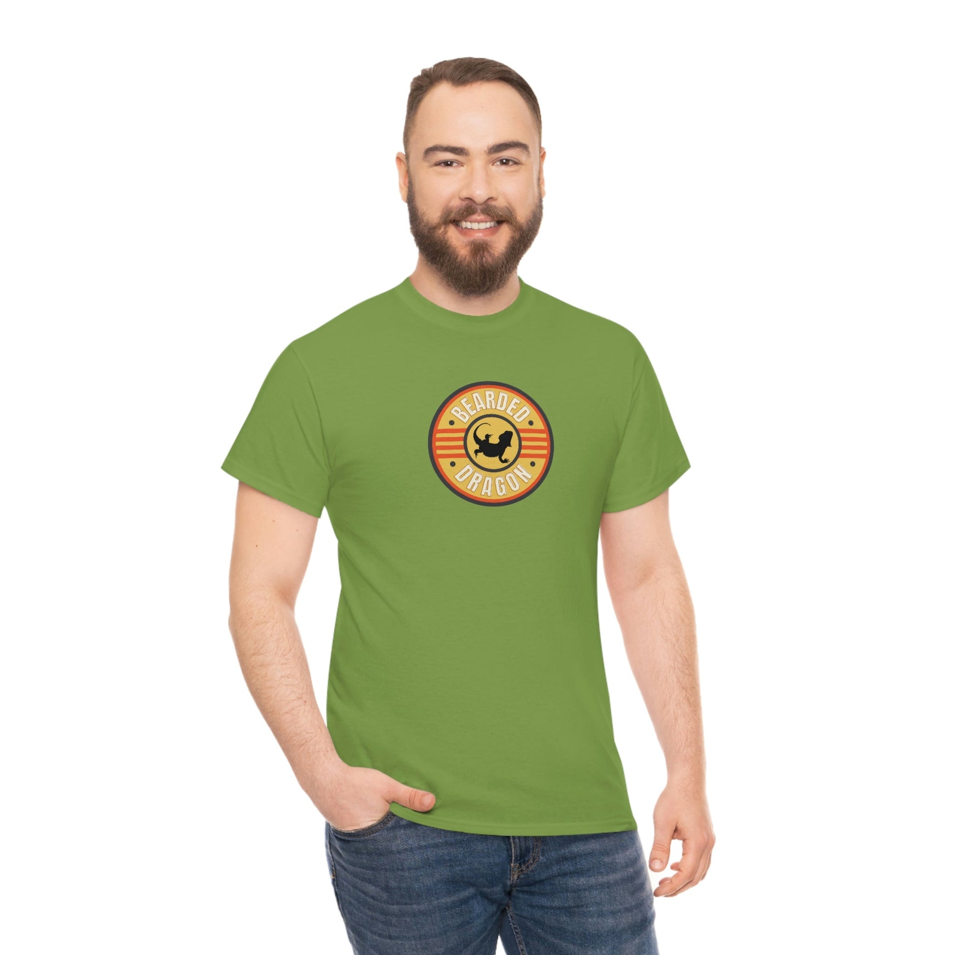 Bearded Dragon Patch Heavy Cotton T-Shirt