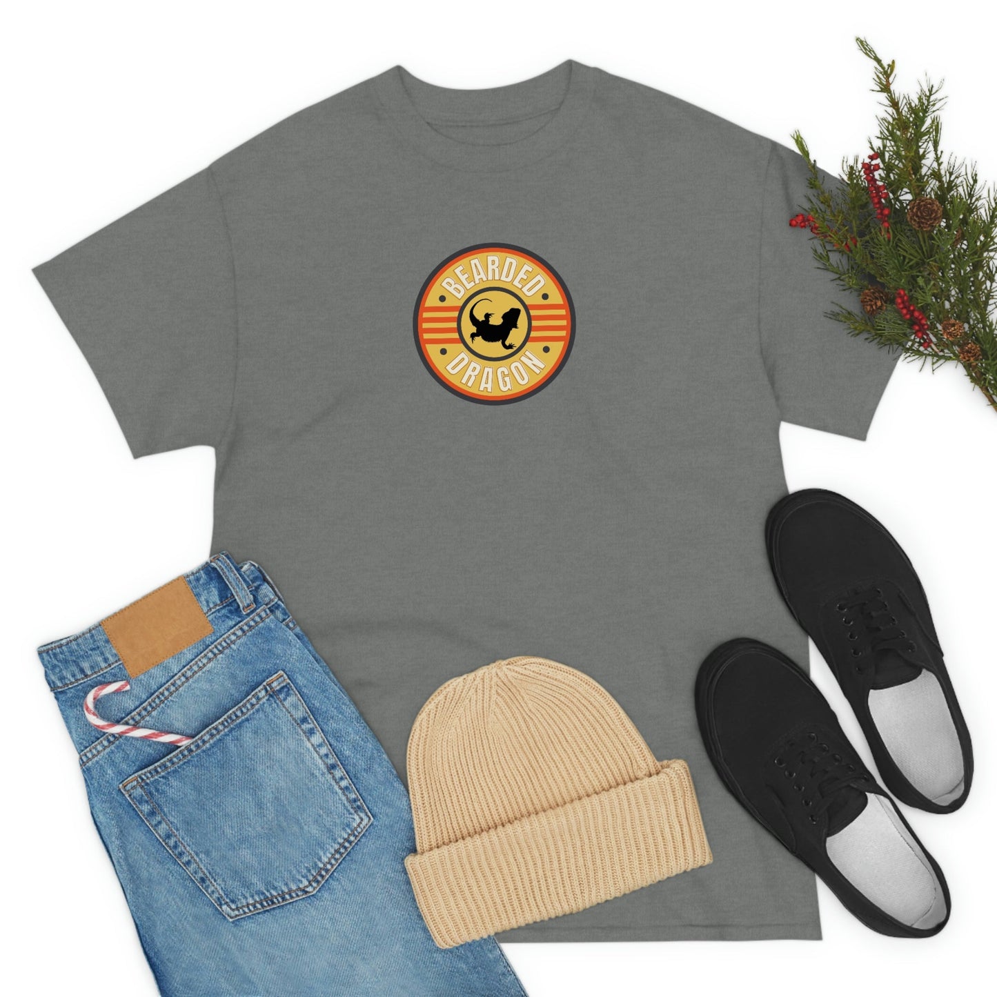 Bearded Dragon Patch Heavy Cotton T-Shirt