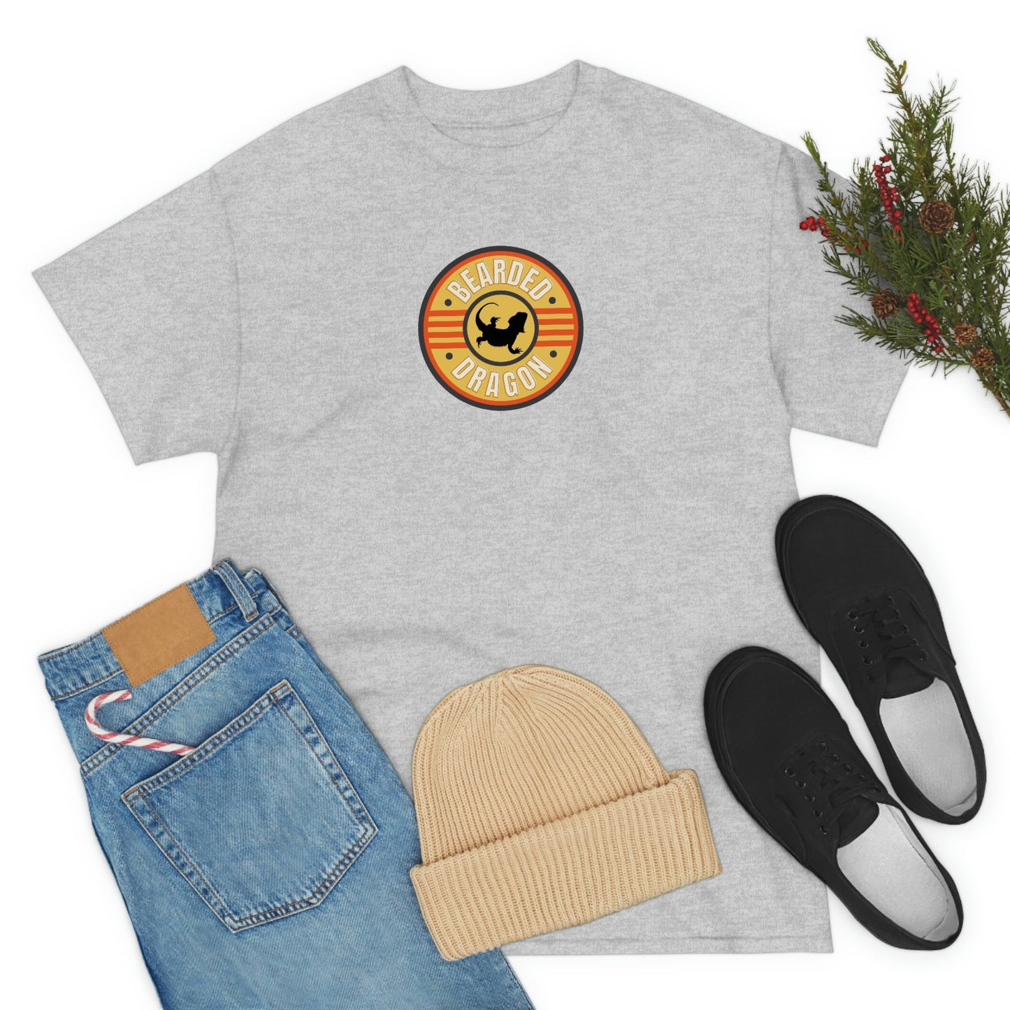 Bearded Dragon Patch Heavy Cotton T-Shirt
