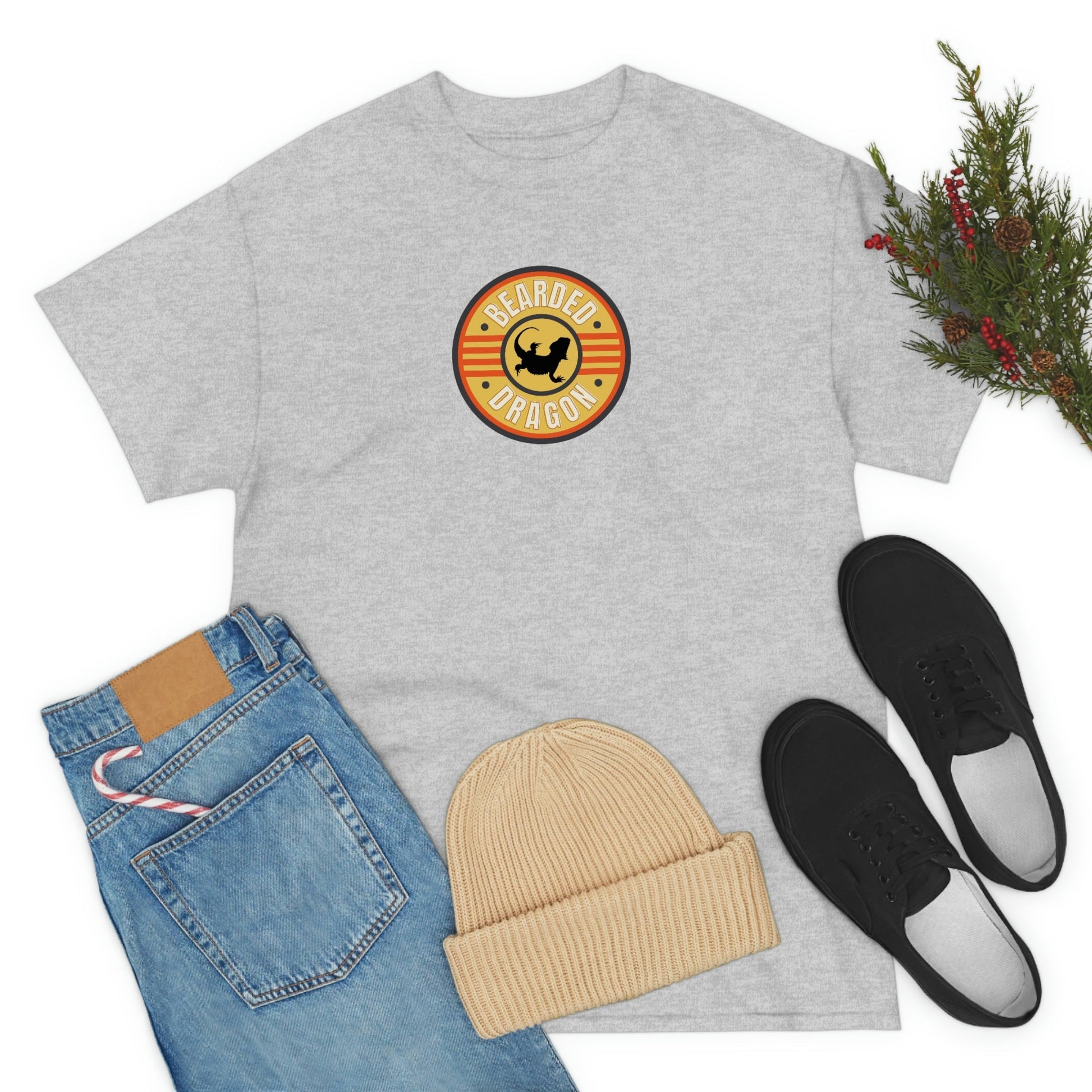 Bearded Dragon Patch Heavy Cotton T-Shirt