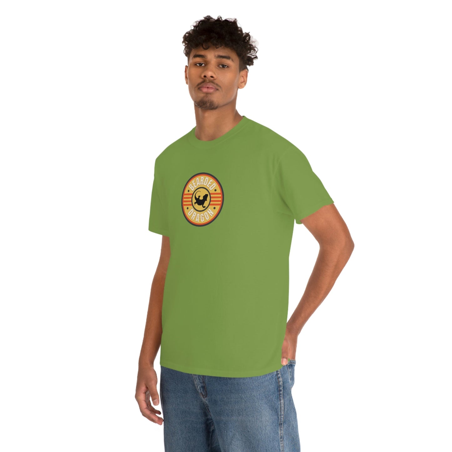Bearded Dragon Patch Heavy Cotton T-Shirt