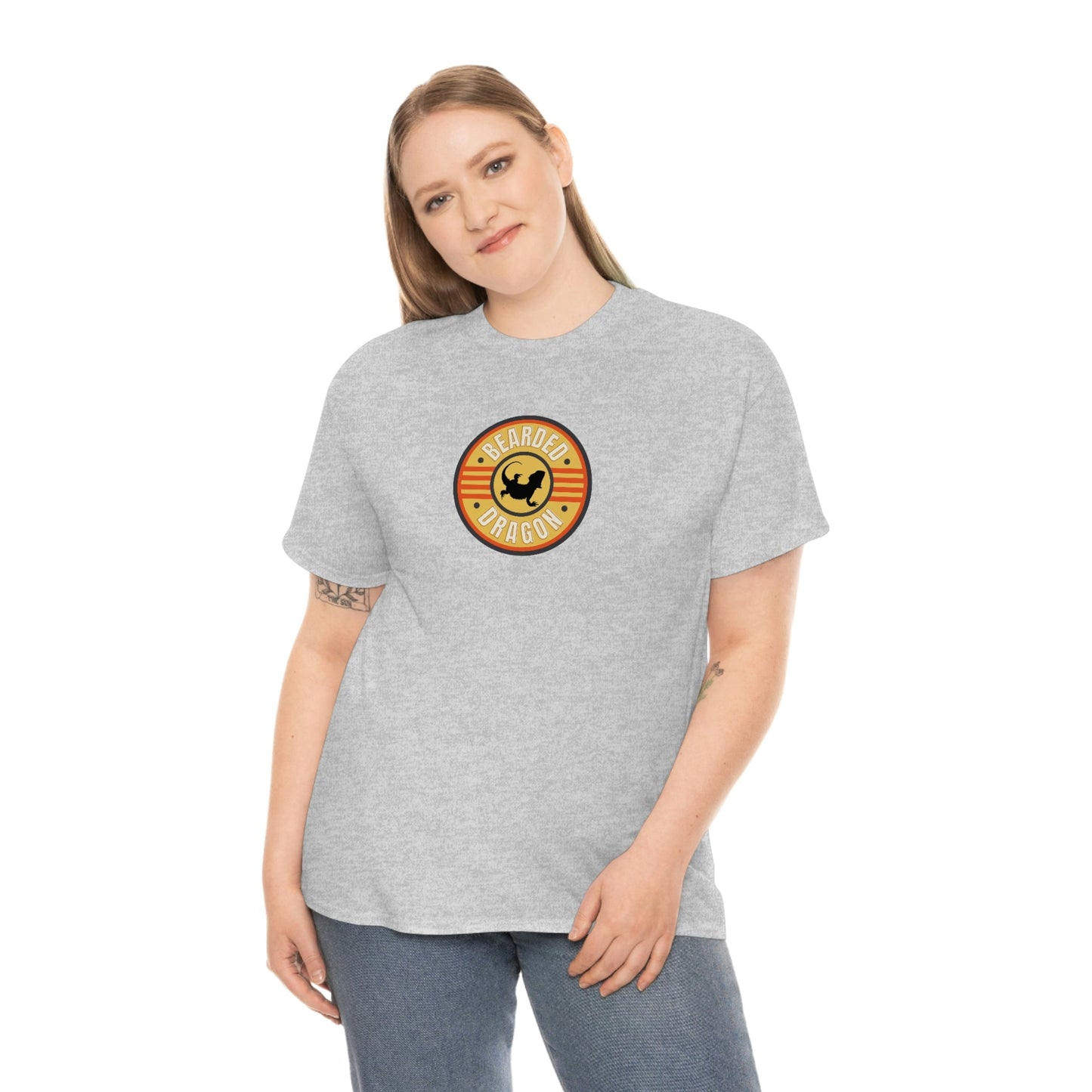 Bearded Dragon Patch Heavy Cotton T-Shirt
