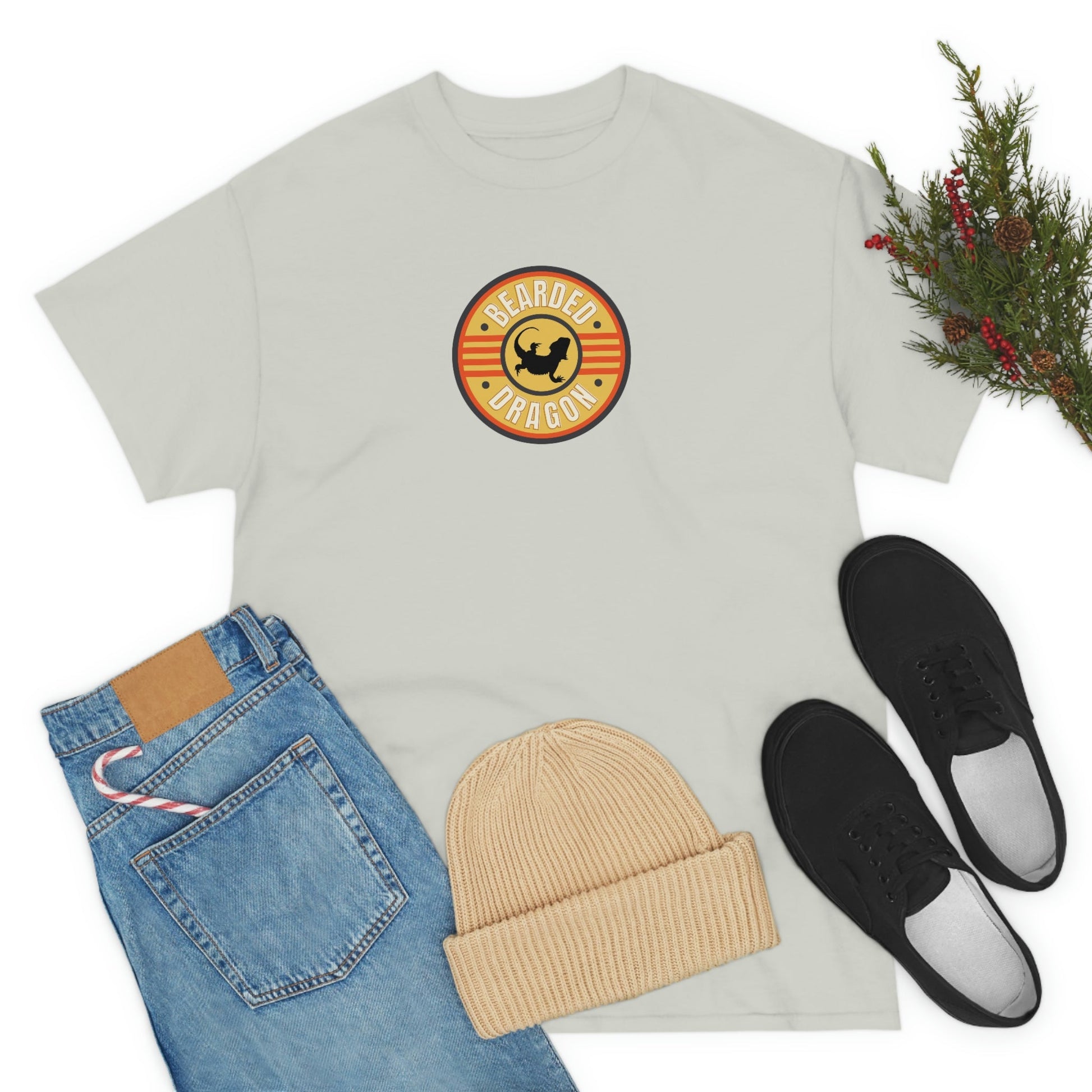 Bearded Dragon Patch Heavy Cotton T-Shirt