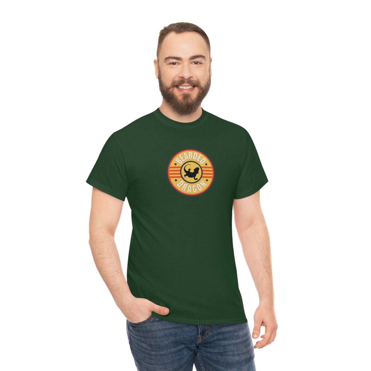 Bearded Dragon Patch Heavy Cotton T-Shirt