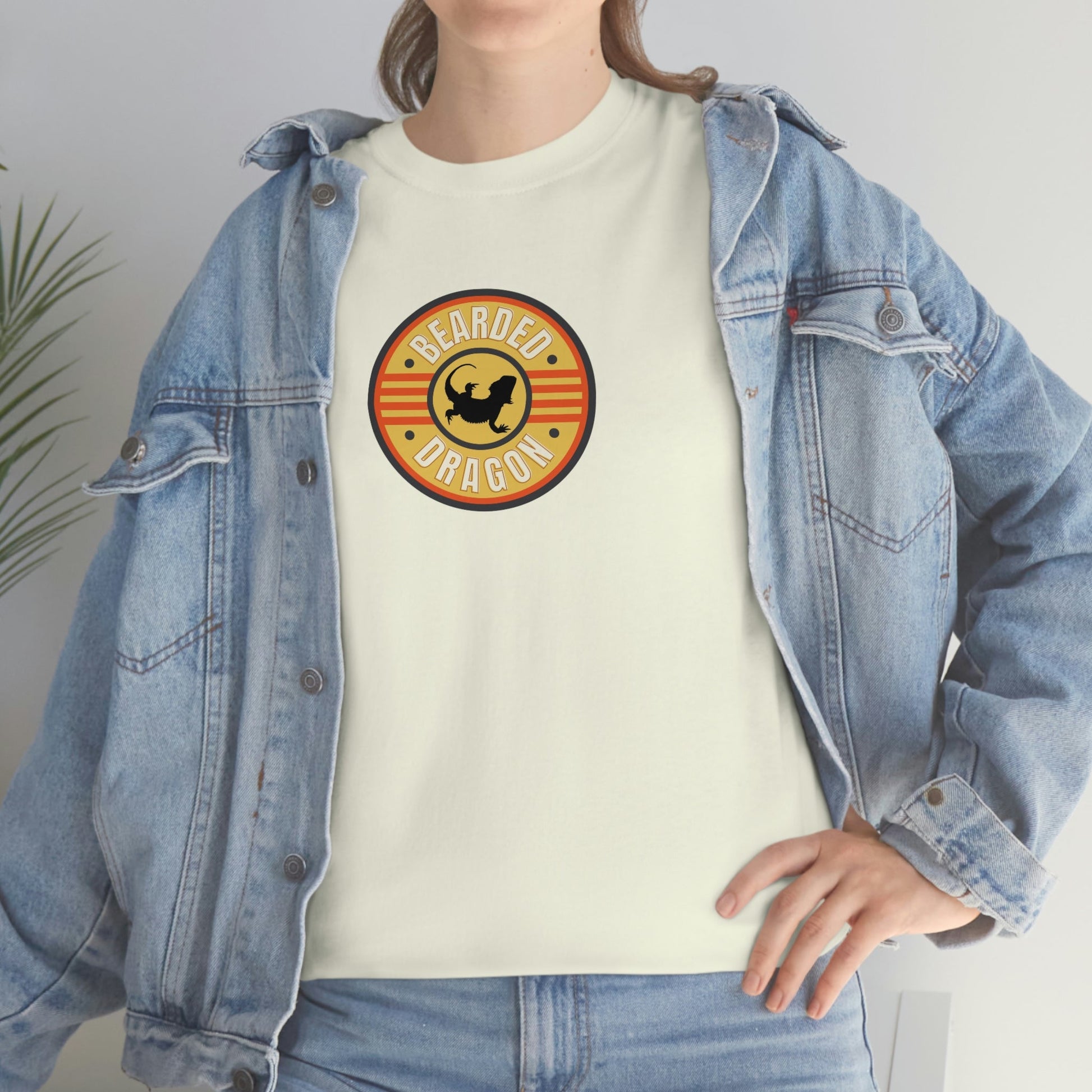 Bearded Dragon Patch Heavy Cotton T-Shirt
