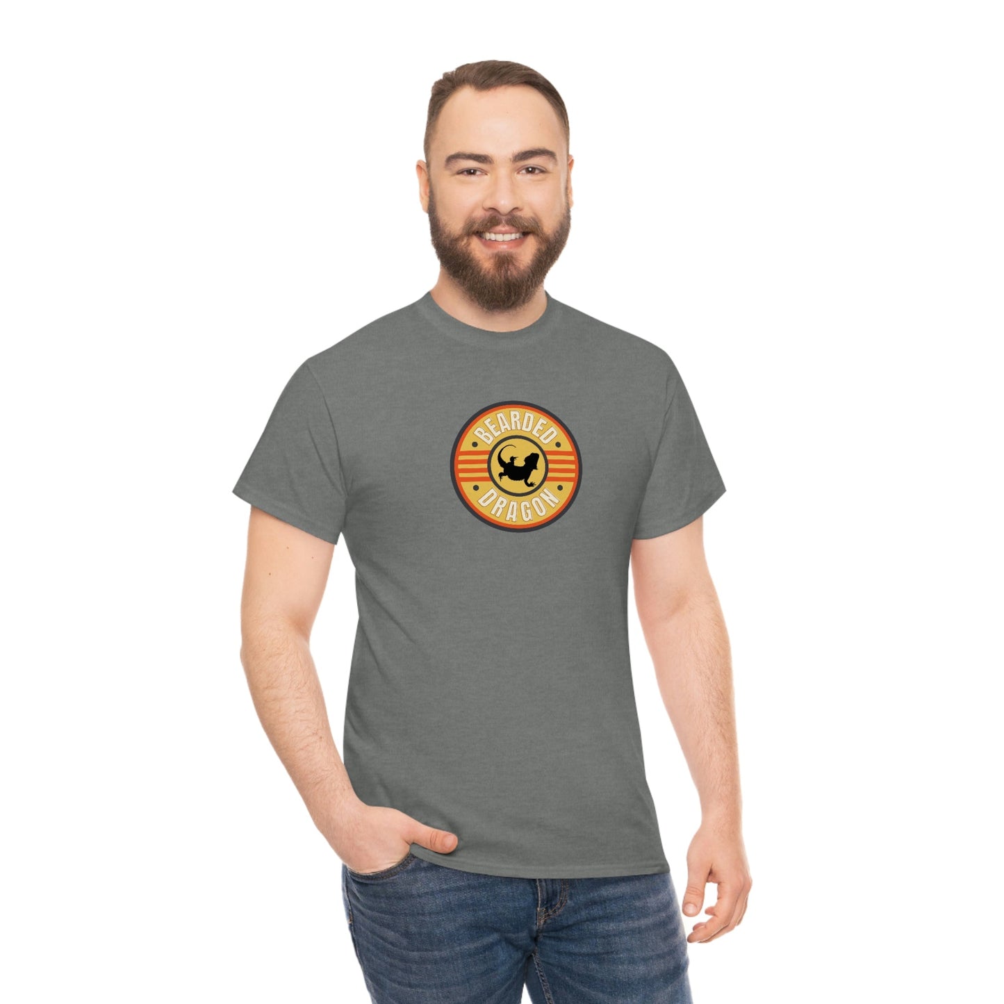 Bearded Dragon Patch Heavy Cotton T-Shirt