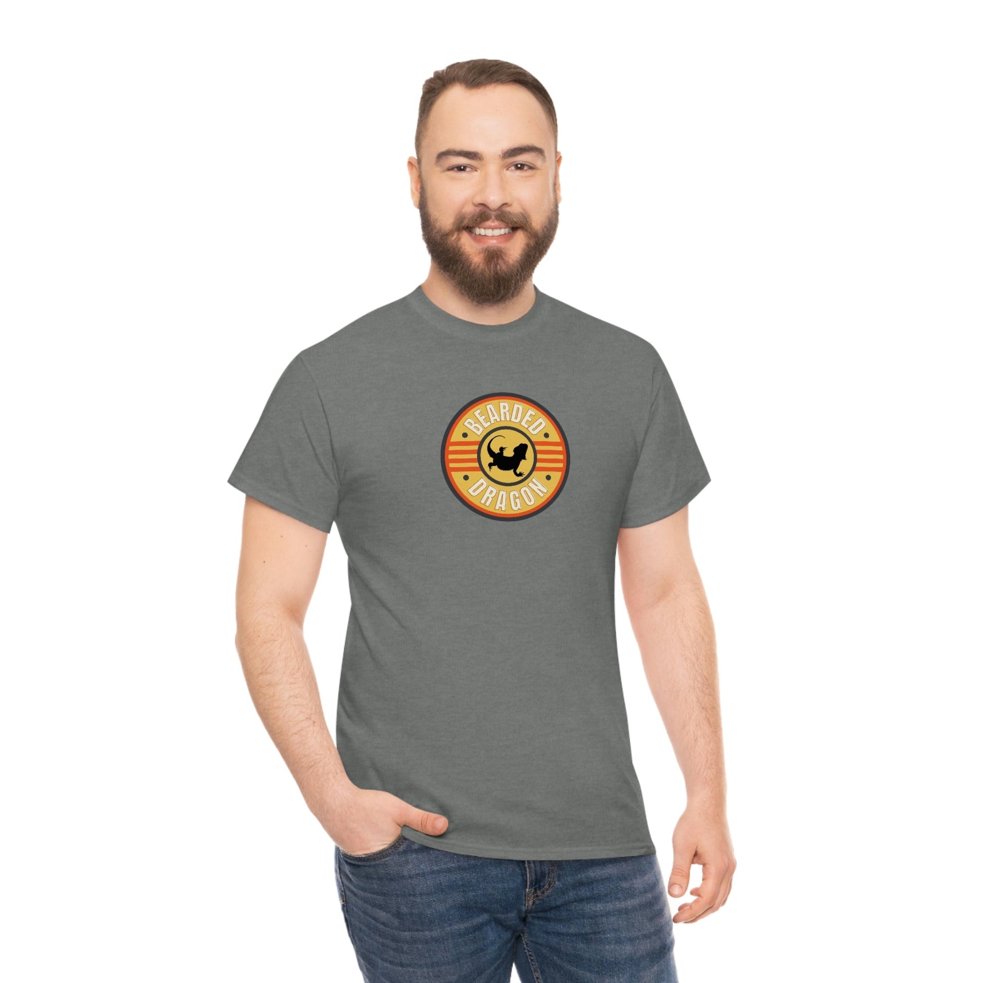 Bearded Dragon Patch Heavy Cotton T-Shirt