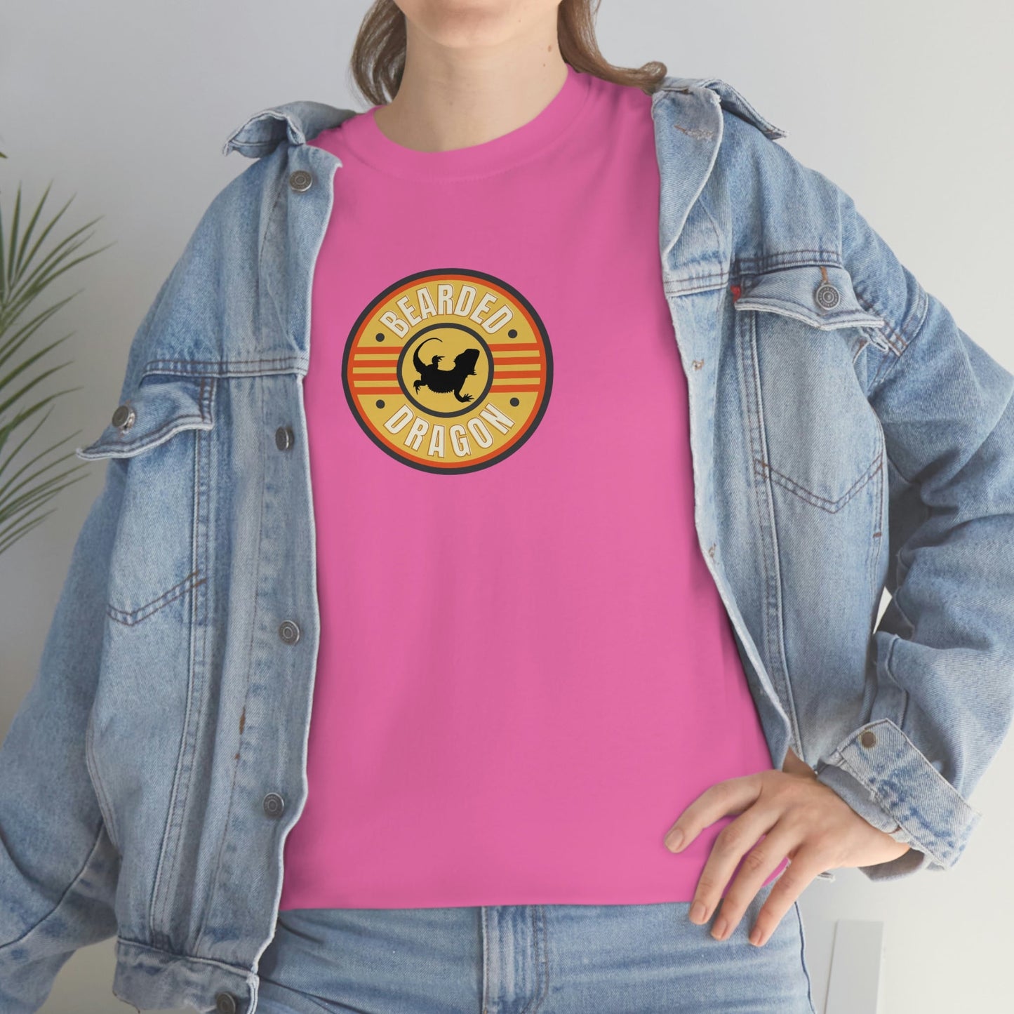 Bearded Dragon Patch Heavy Cotton T-Shirt