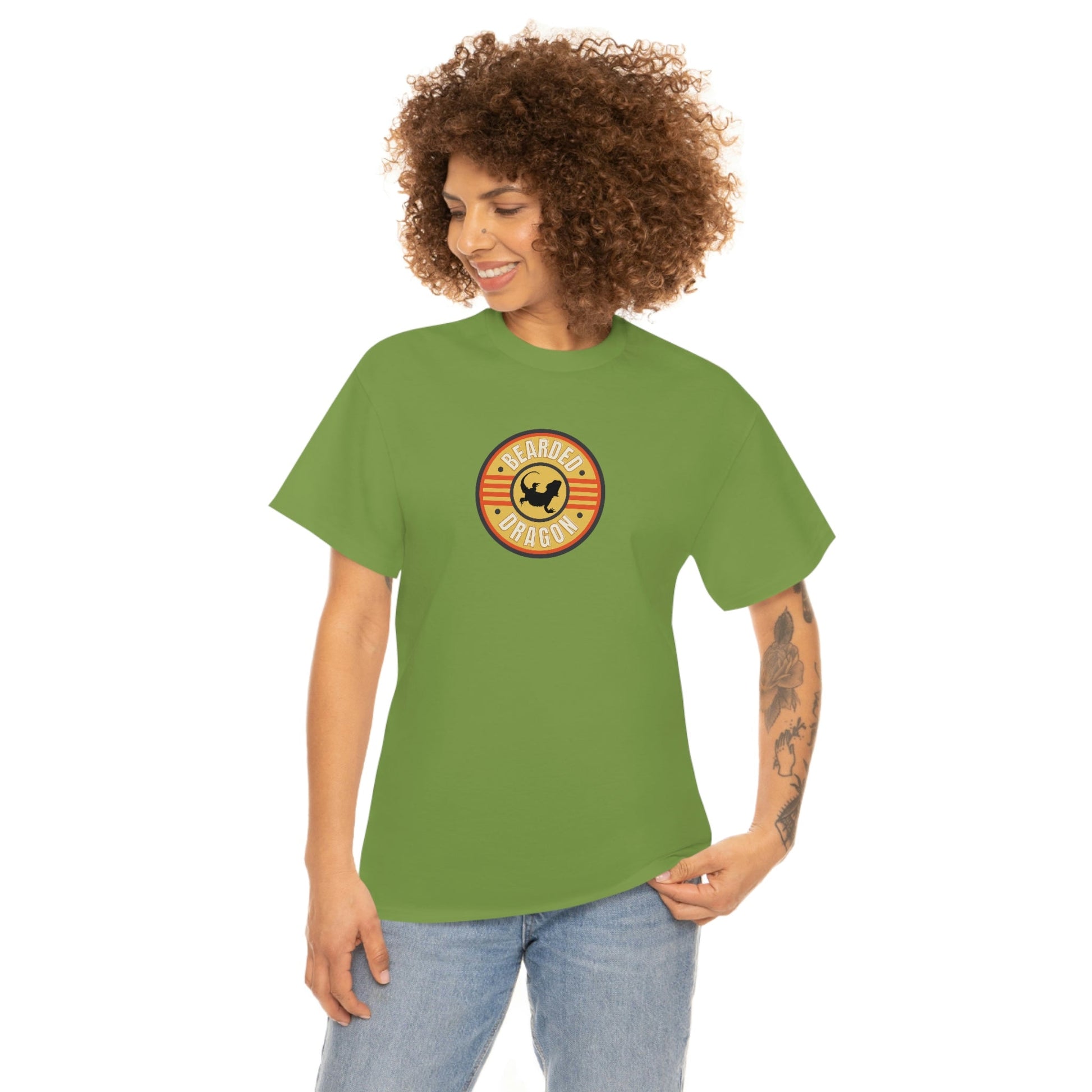 Bearded Dragon Patch Heavy Cotton T-Shirt