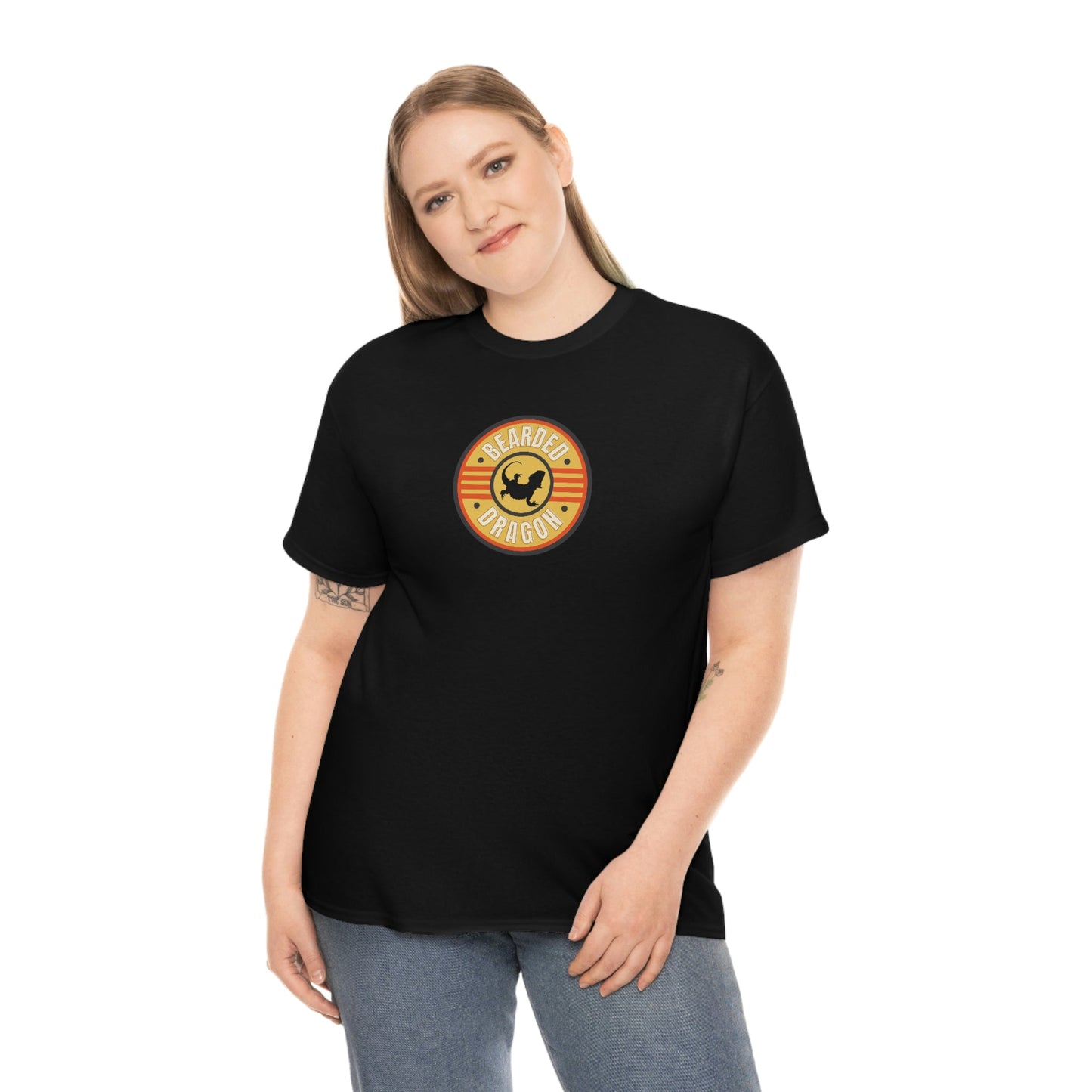 Bearded Dragon Patch Heavy Cotton T-Shirt