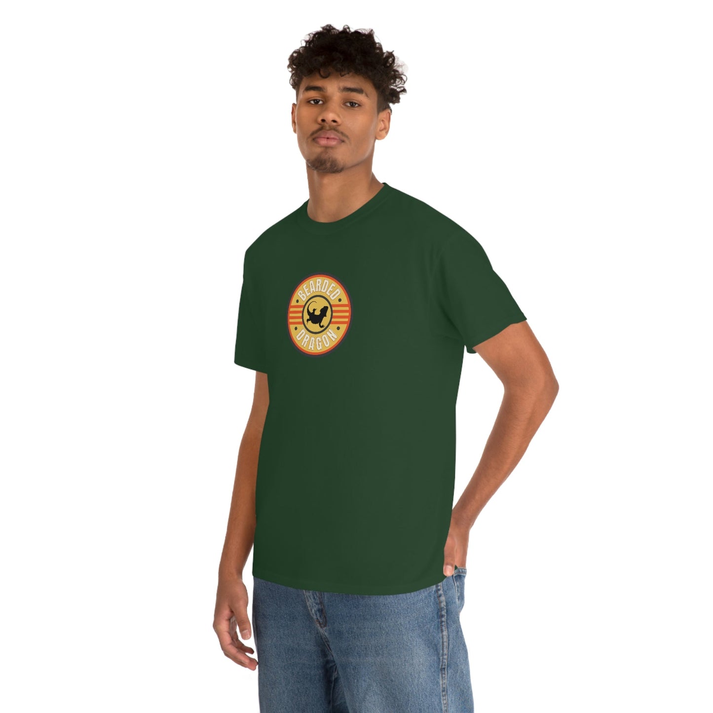 Bearded Dragon Patch Heavy Cotton T-Shirt