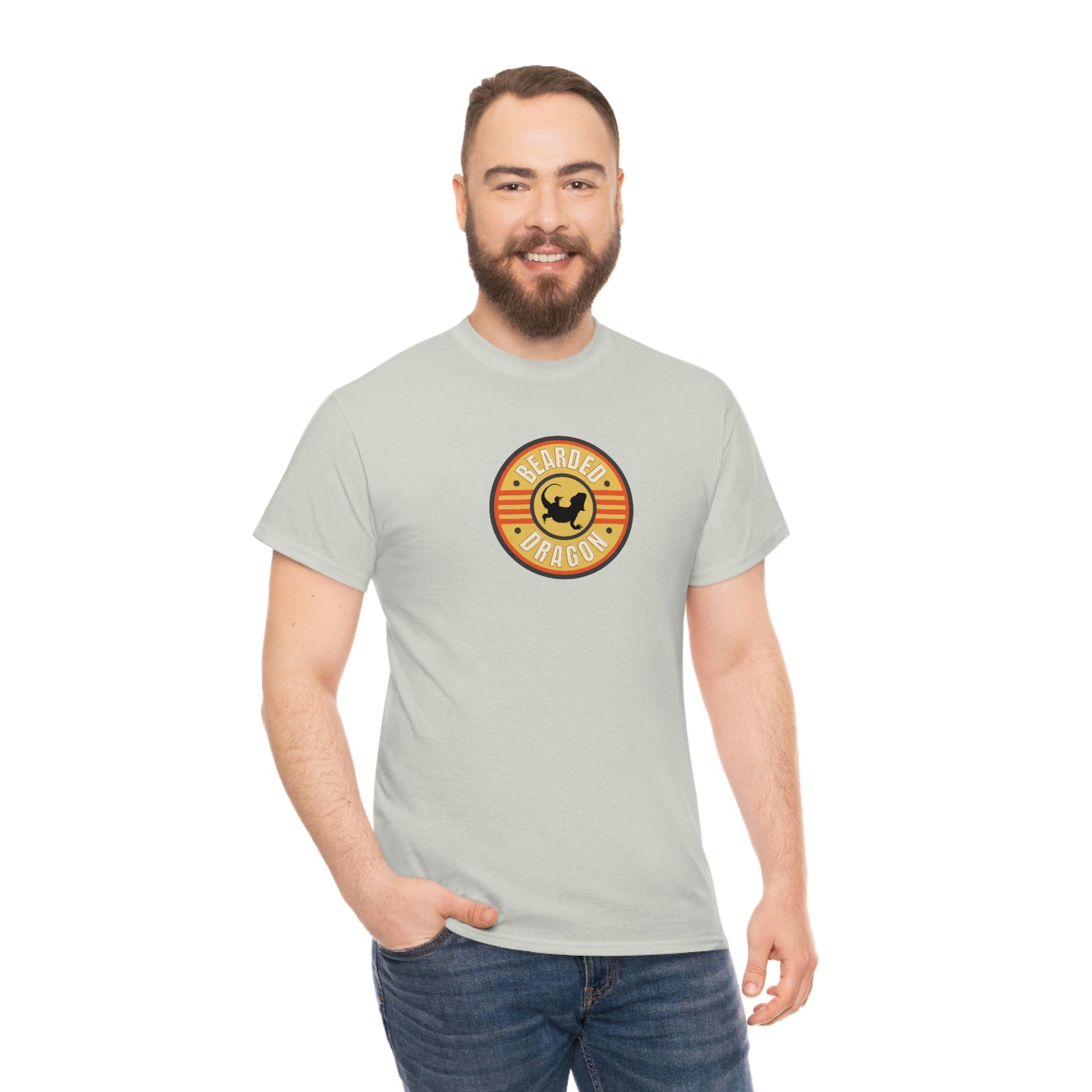 Bearded Dragon Patch Heavy Cotton T-Shirt