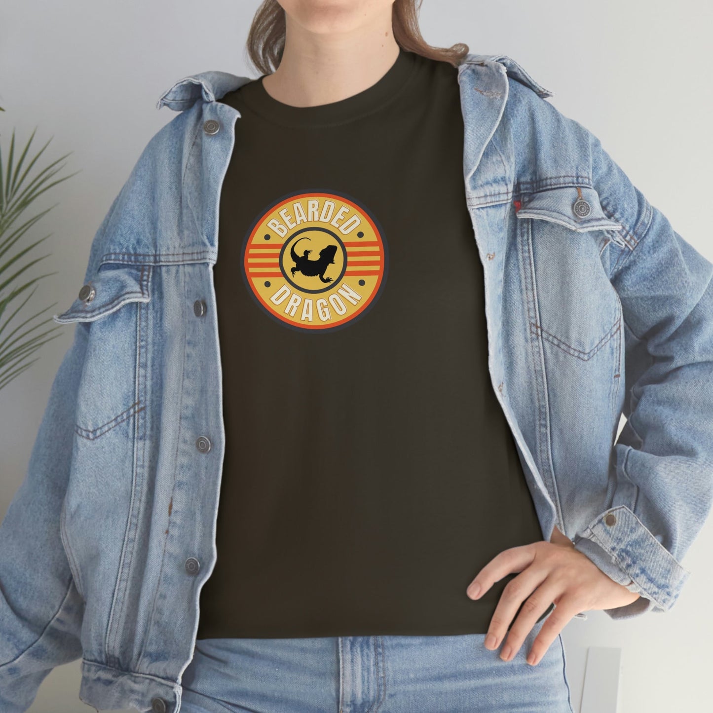 Bearded Dragon Patch Heavy Cotton T-Shirt