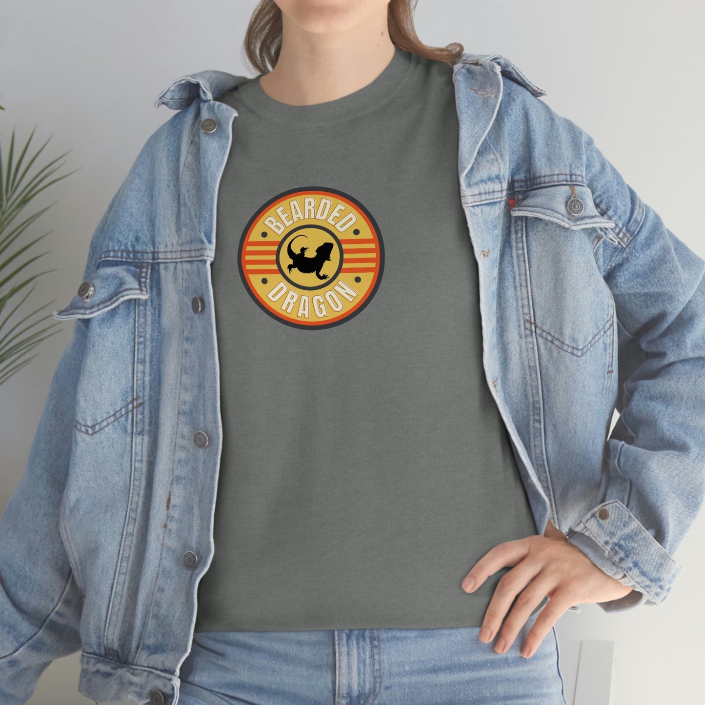 Bearded Dragon Patch Heavy Cotton T-Shirt