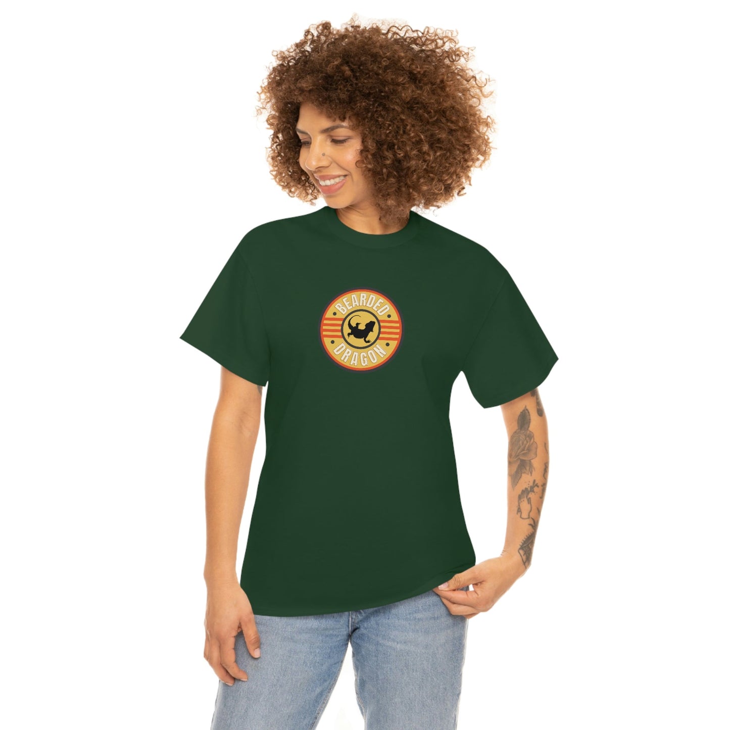 Bearded Dragon Patch Heavy Cotton T-Shirt
