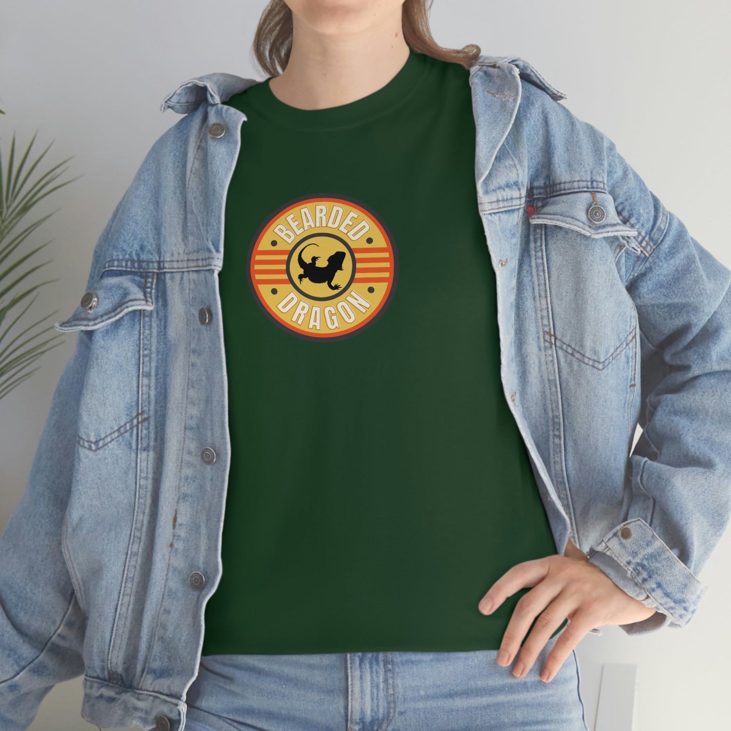 Bearded Dragon Patch Heavy Cotton T-Shirt