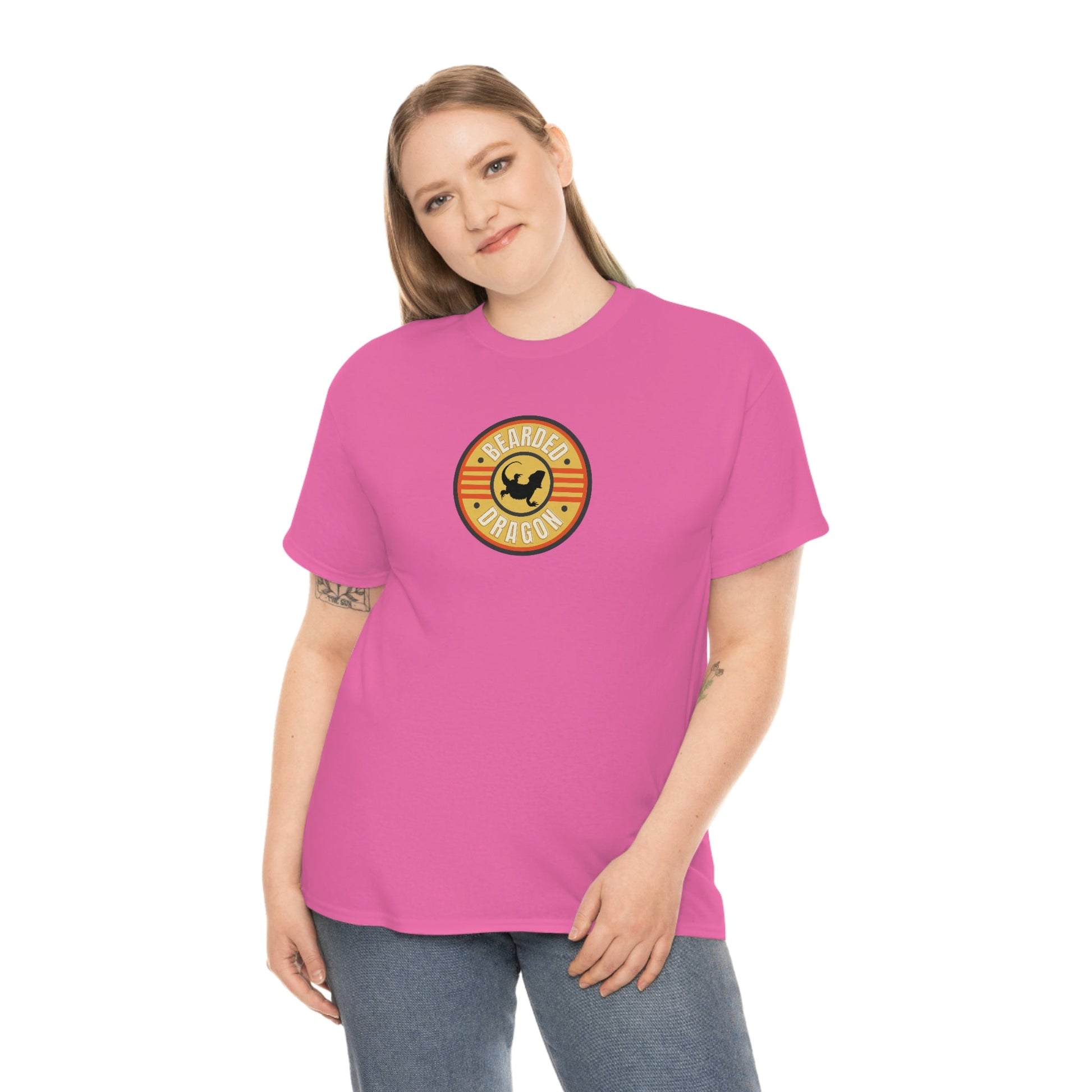 Bearded Dragon Patch Heavy Cotton T-Shirt