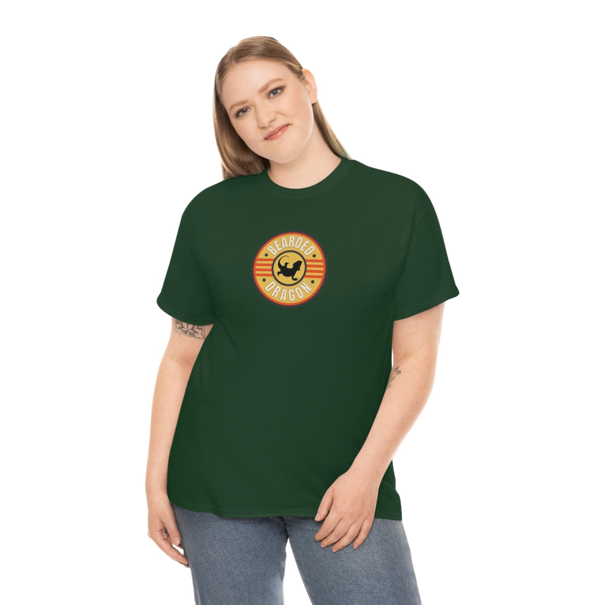 Bearded Dragon Patch Heavy Cotton T-Shirt