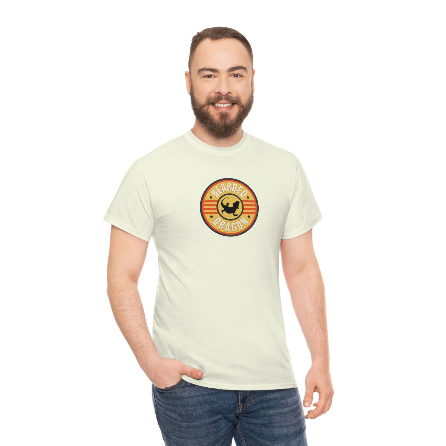 Bearded Dragon Patch Heavy Cotton T-Shirt