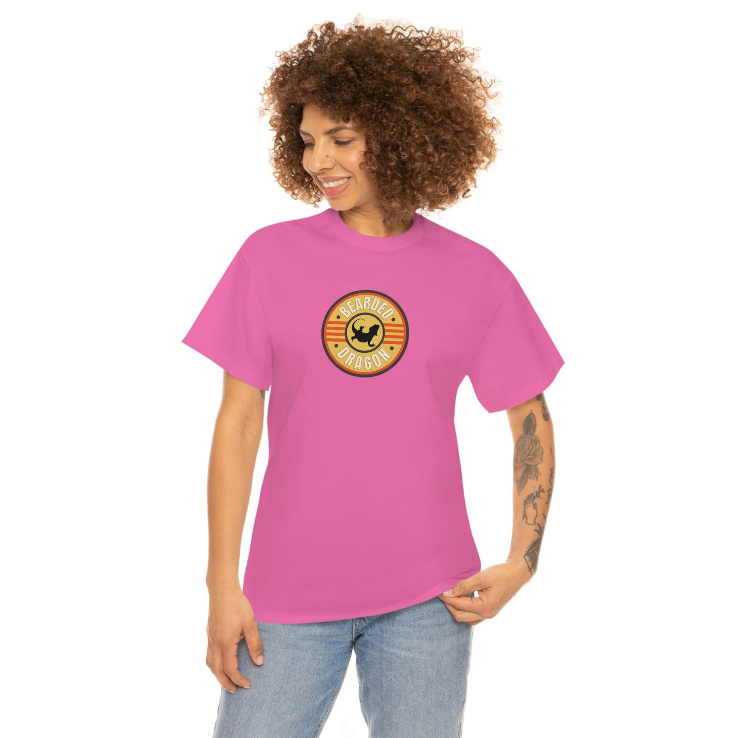 Bearded Dragon Patch Heavy Cotton T-Shirt