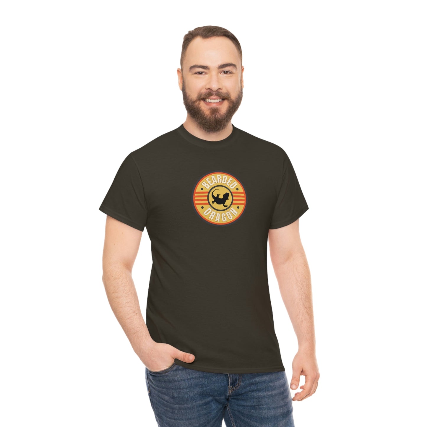 Bearded Dragon Patch Heavy Cotton T-Shirt