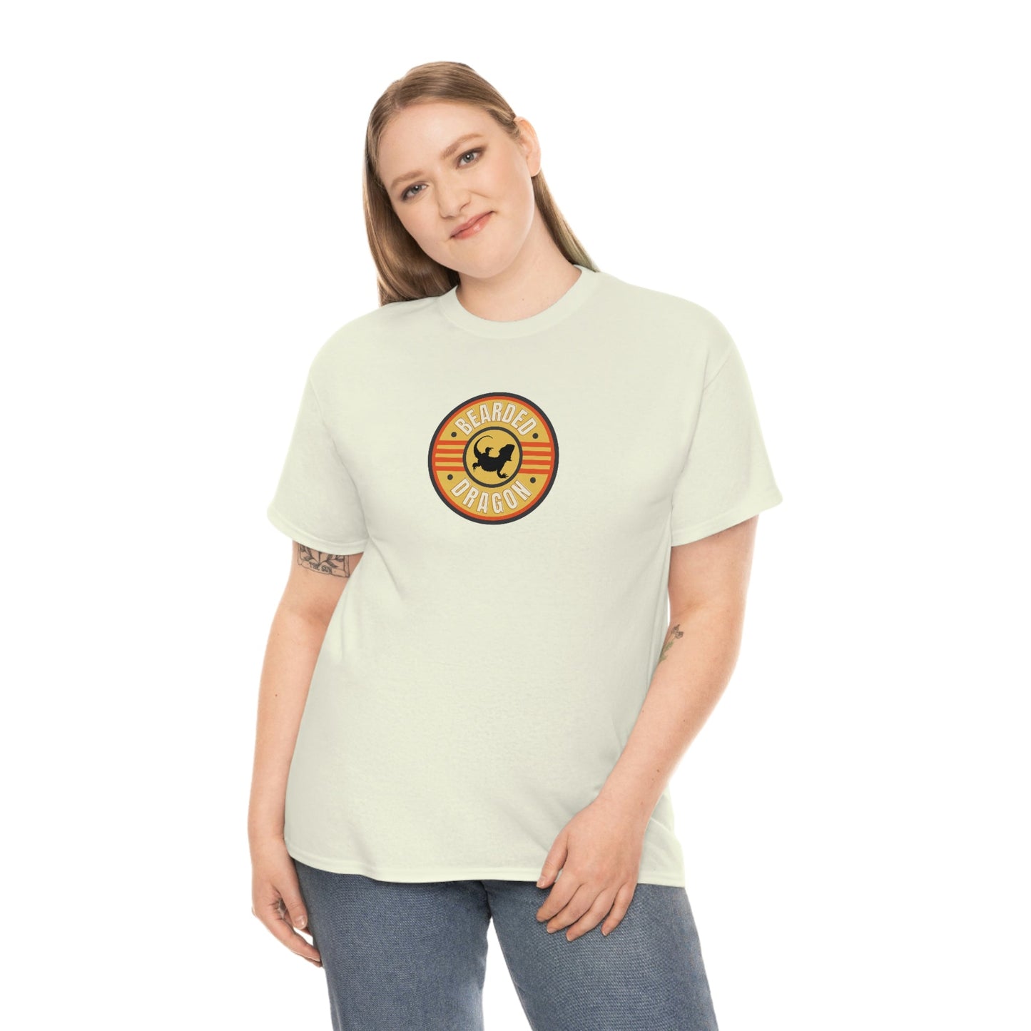 Bearded Dragon Patch Heavy Cotton T-Shirt
