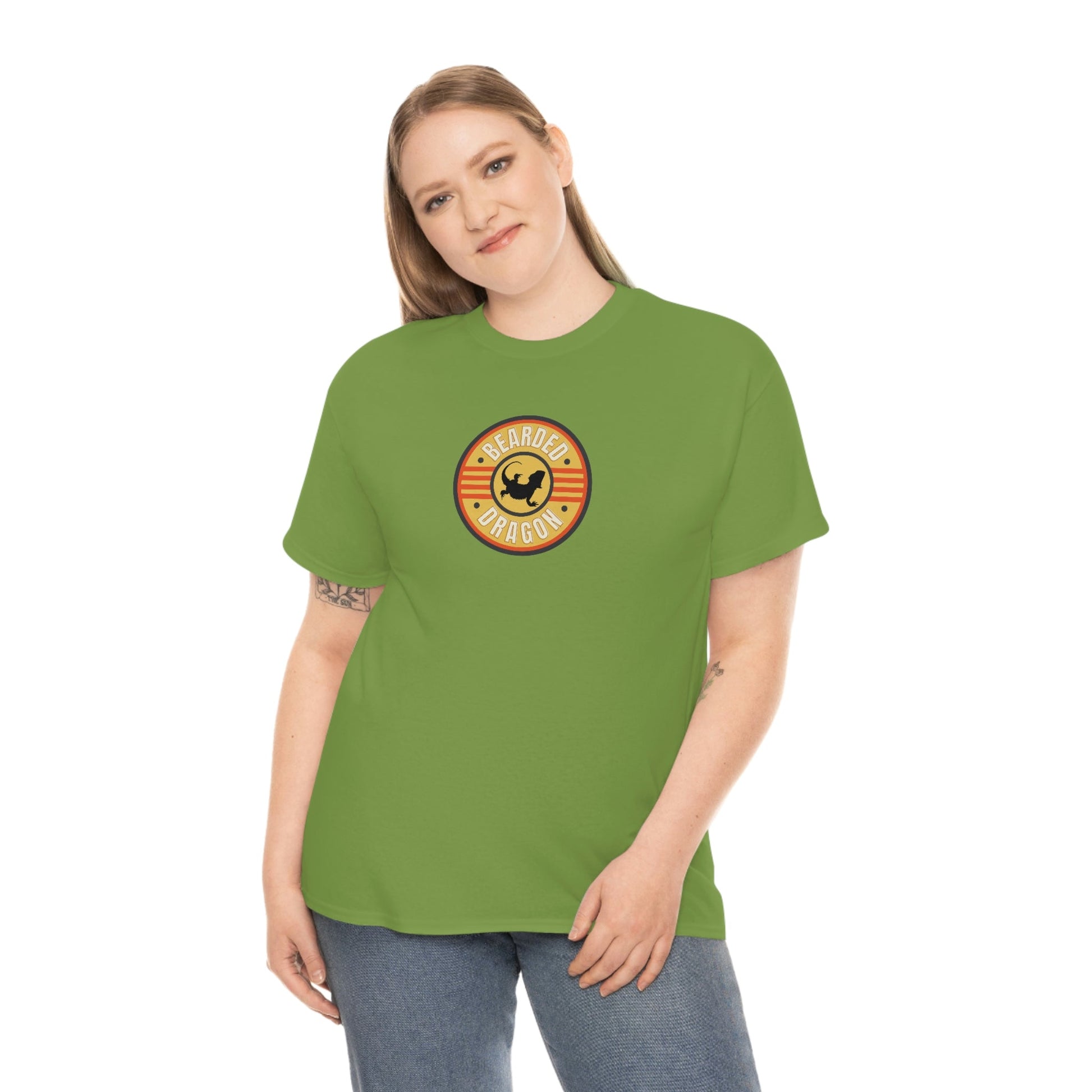 Bearded Dragon Patch Heavy Cotton T-Shirt