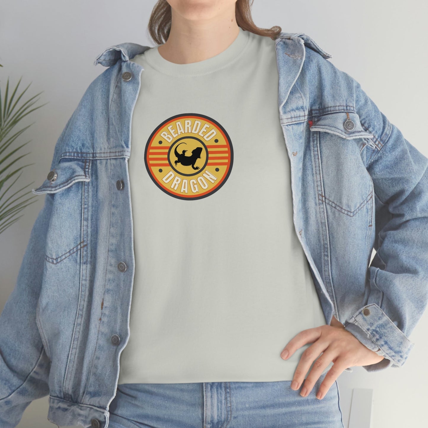 Bearded Dragon Patch Heavy Cotton T-Shirt