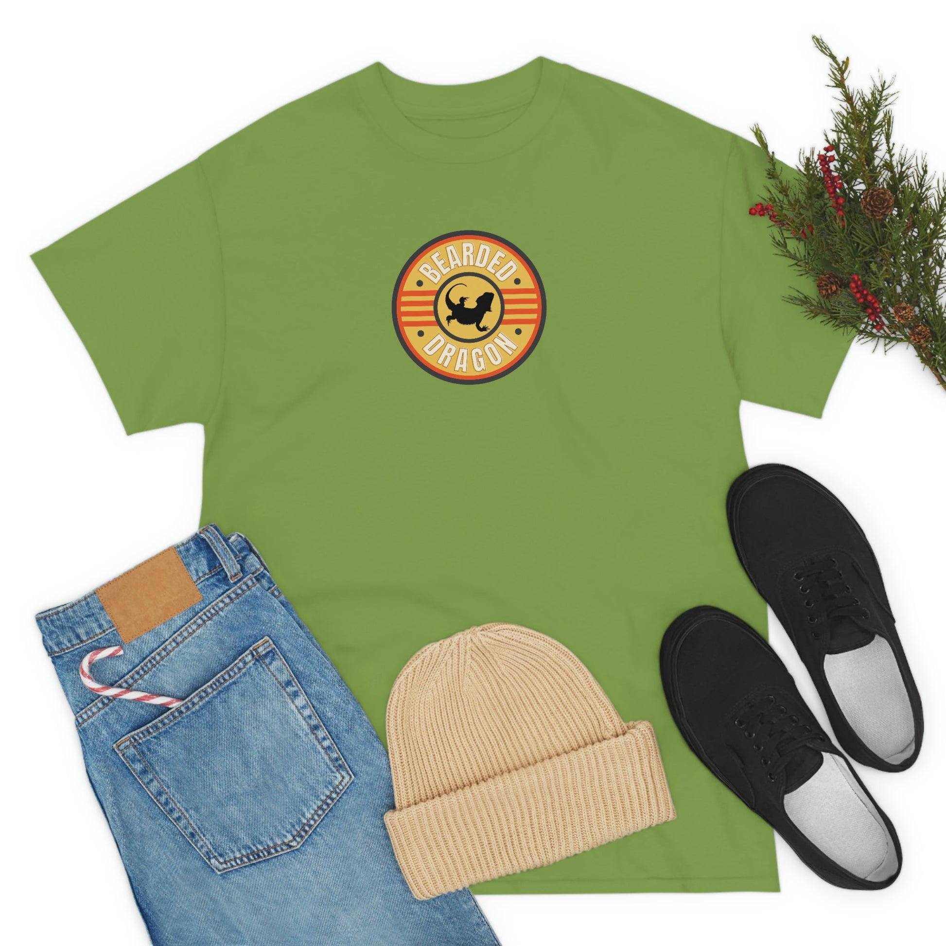 Bearded Dragon Patch Heavy Cotton T-Shirt