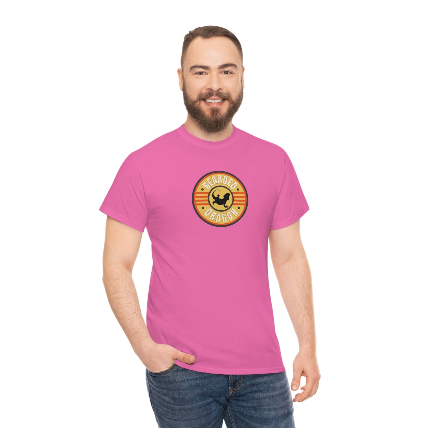 Bearded Dragon Patch Heavy Cotton T-Shirt