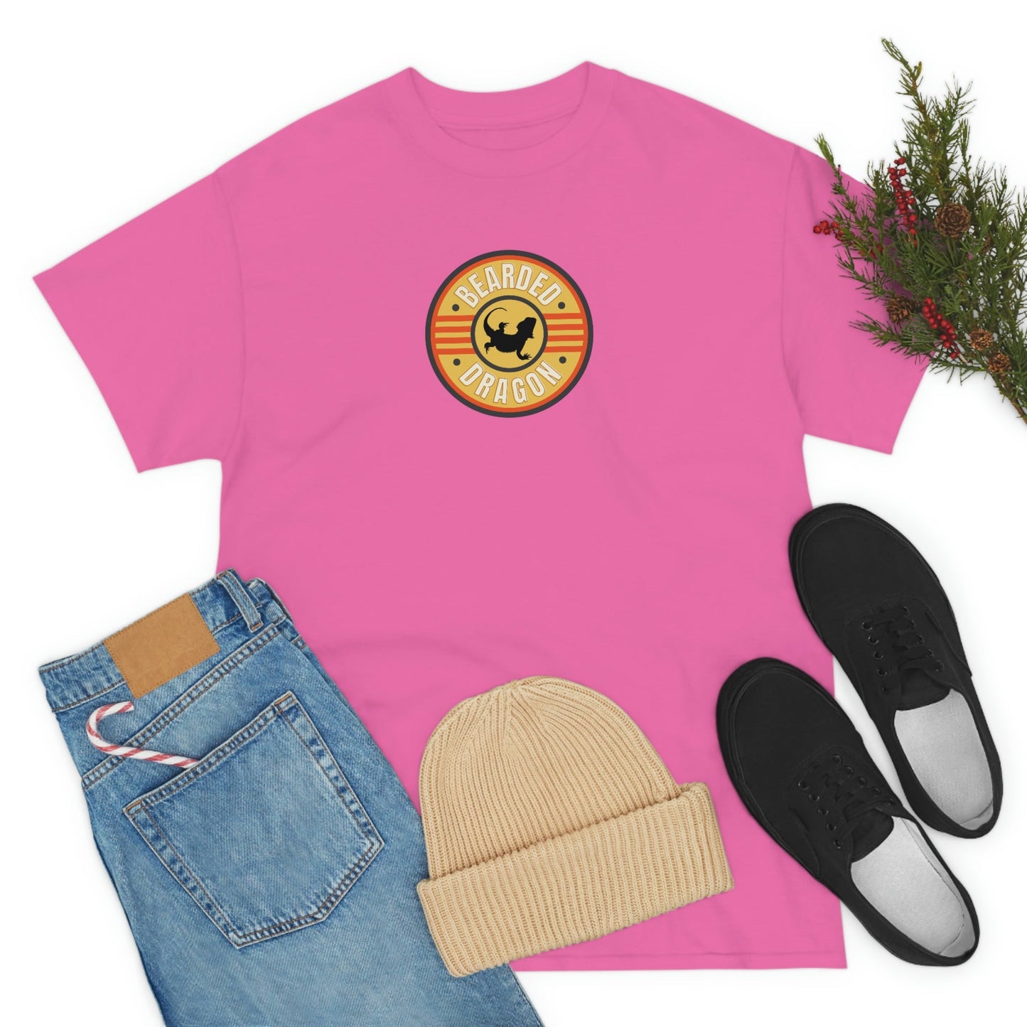 Bearded Dragon Patch Heavy Cotton T-Shirt