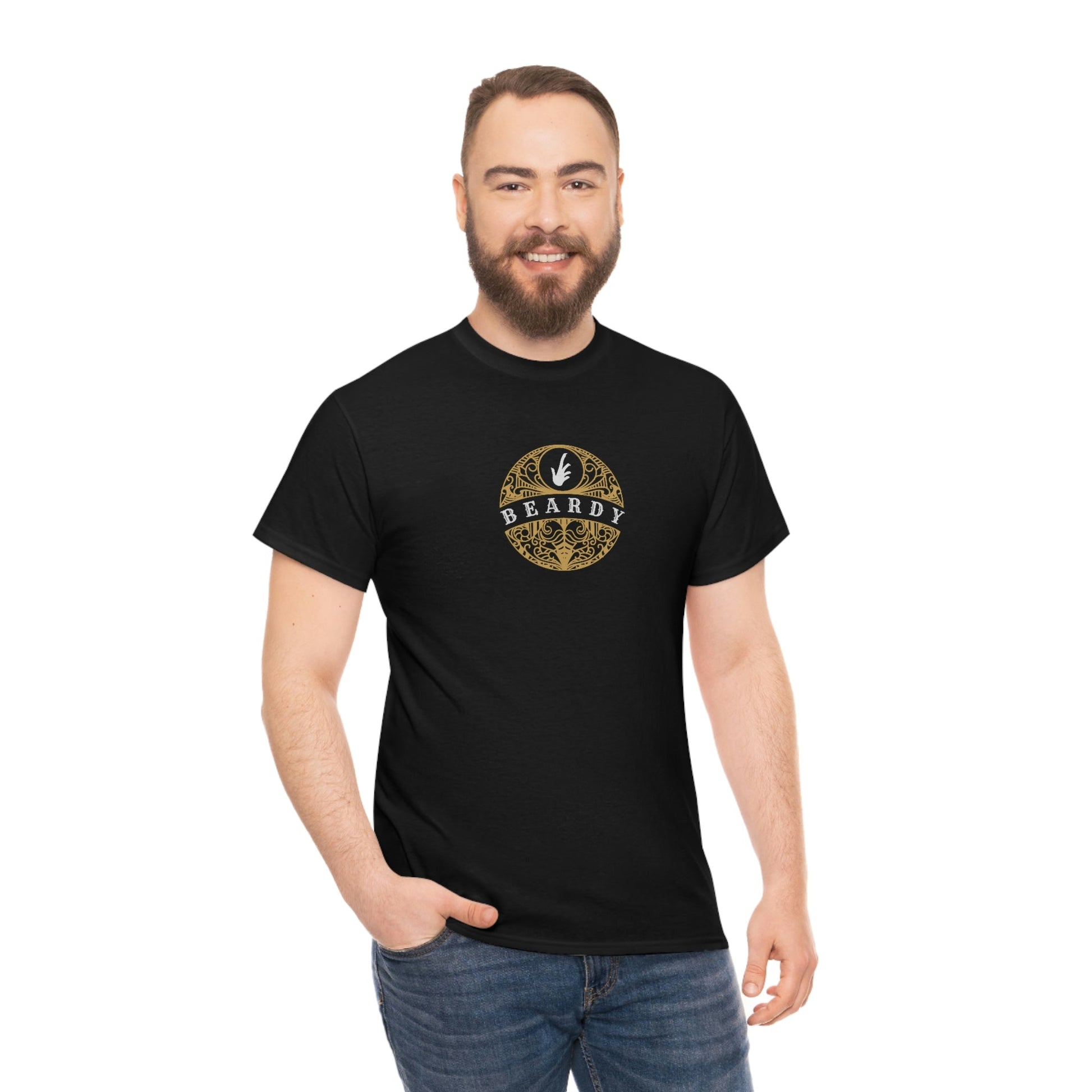 Beardy Tattoo Heavy Cotton T-Shirt