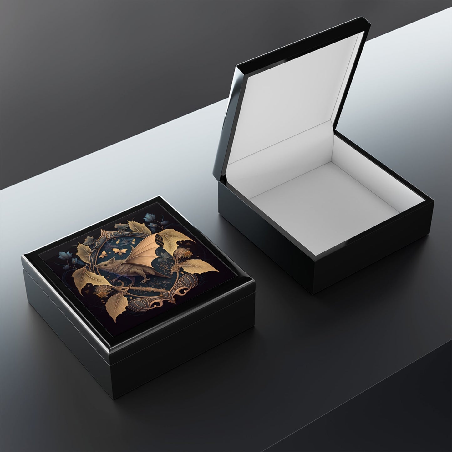 Beautiful Gothic Bat Fairytale Jewelry Box