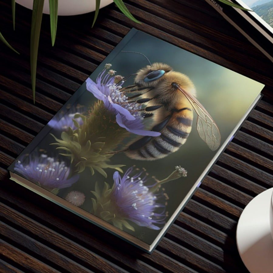 Bee and Flowers Bold Hard Backed Journal