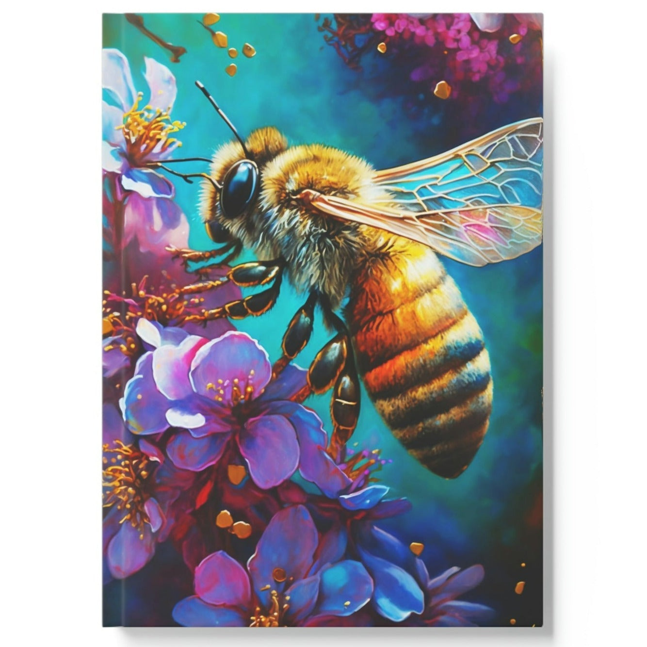 Bee and Flowers Hard Backed Journal