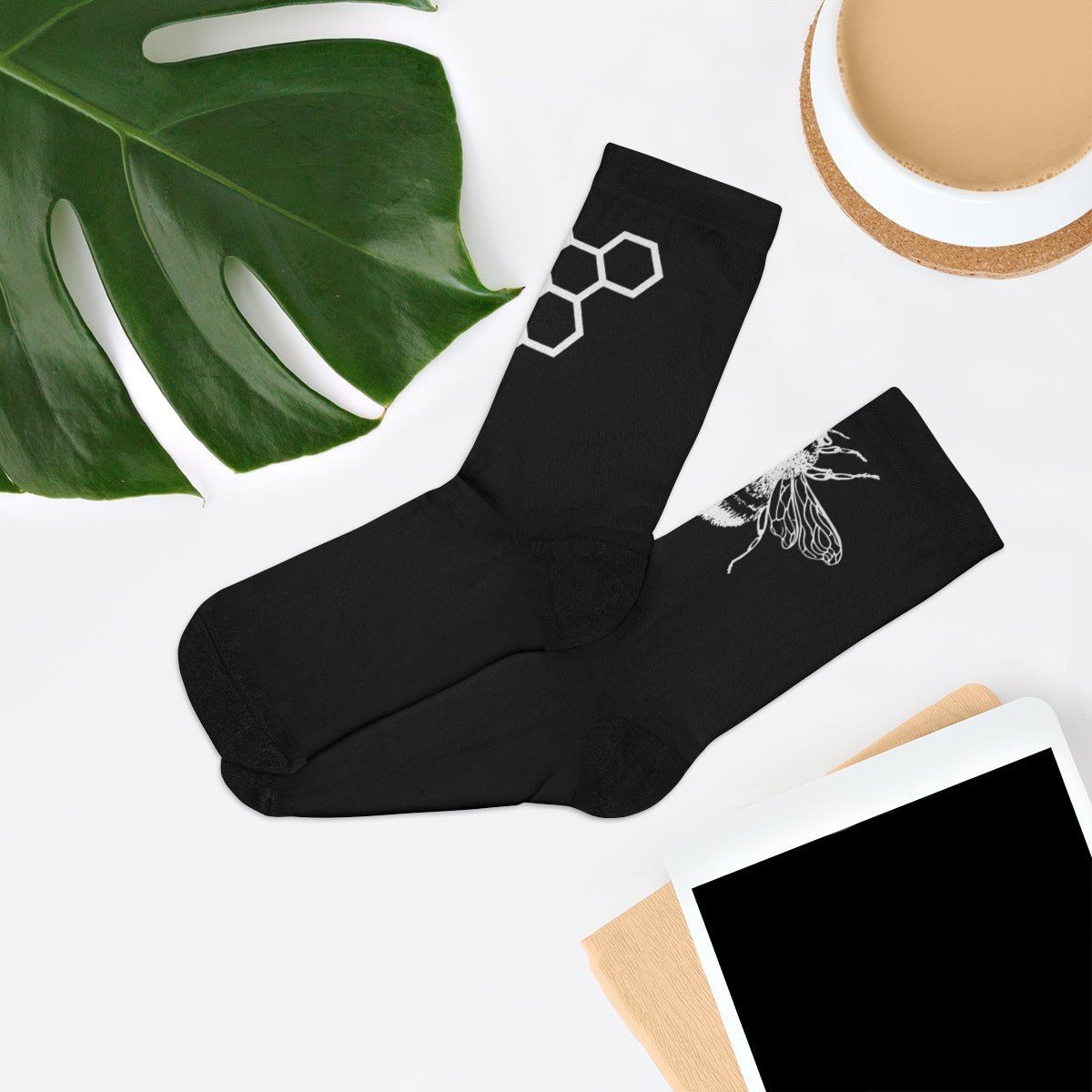Bee and Honeycomb Tribe DTG Socks